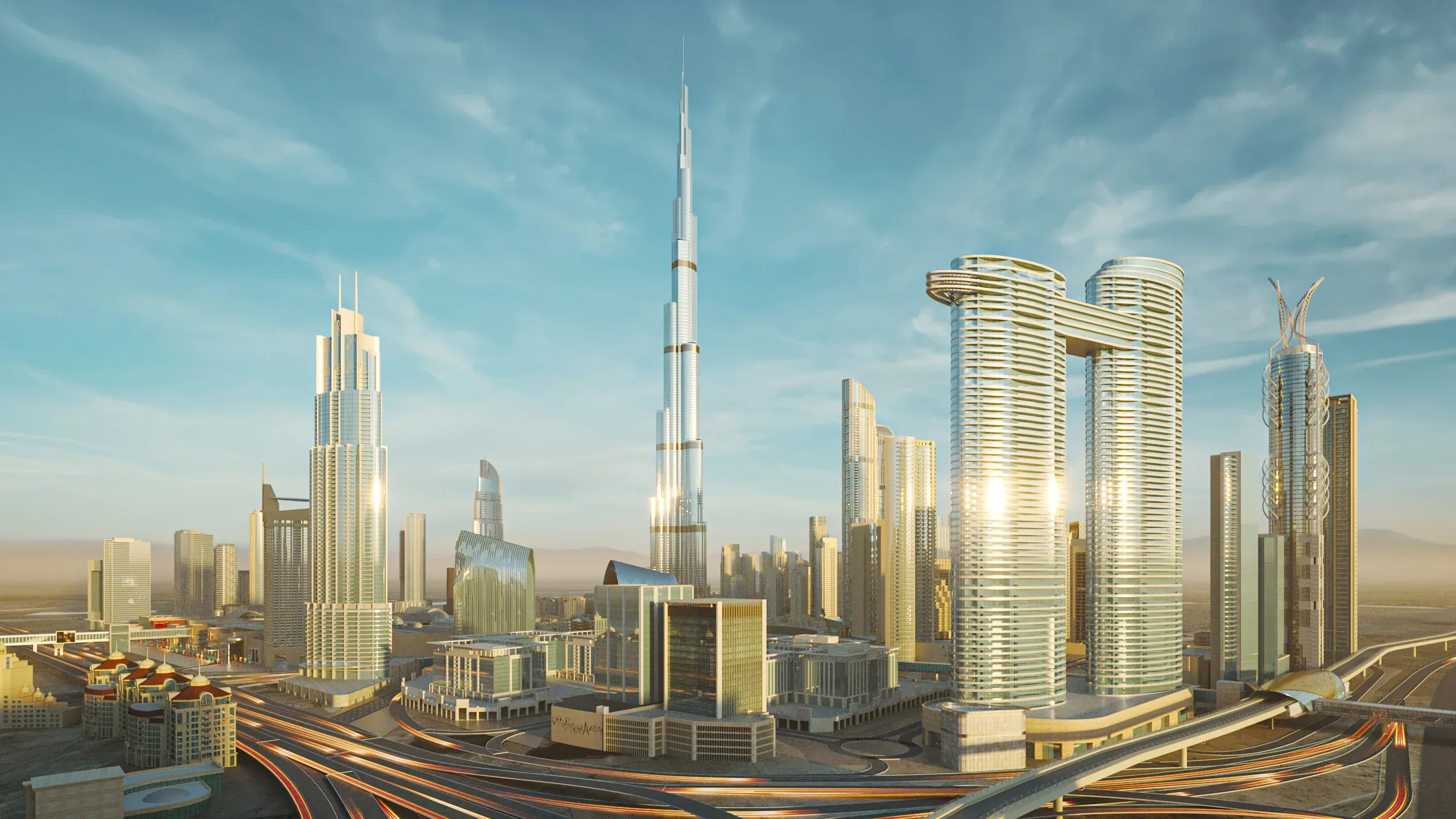 Dubai Burj khalifa Area v2 3D model