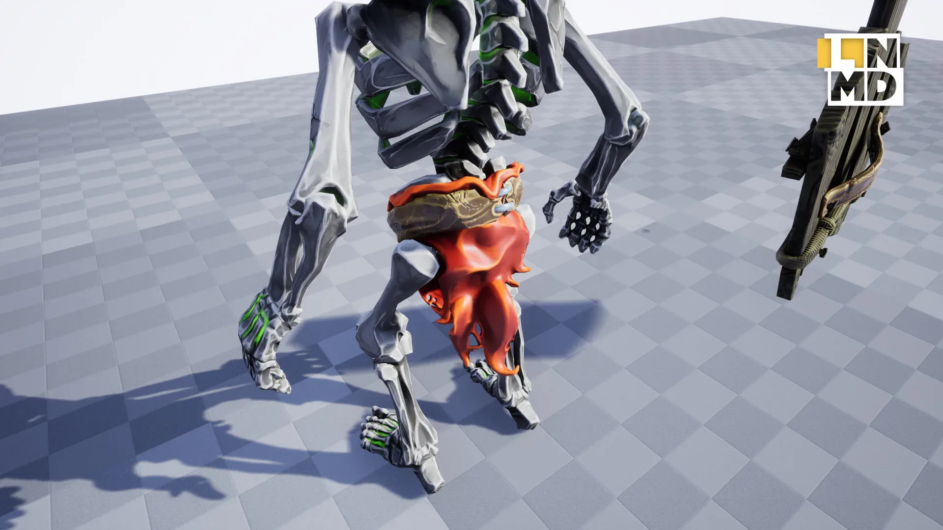 Low Poly Game Ready Skeleton character with 24 animations