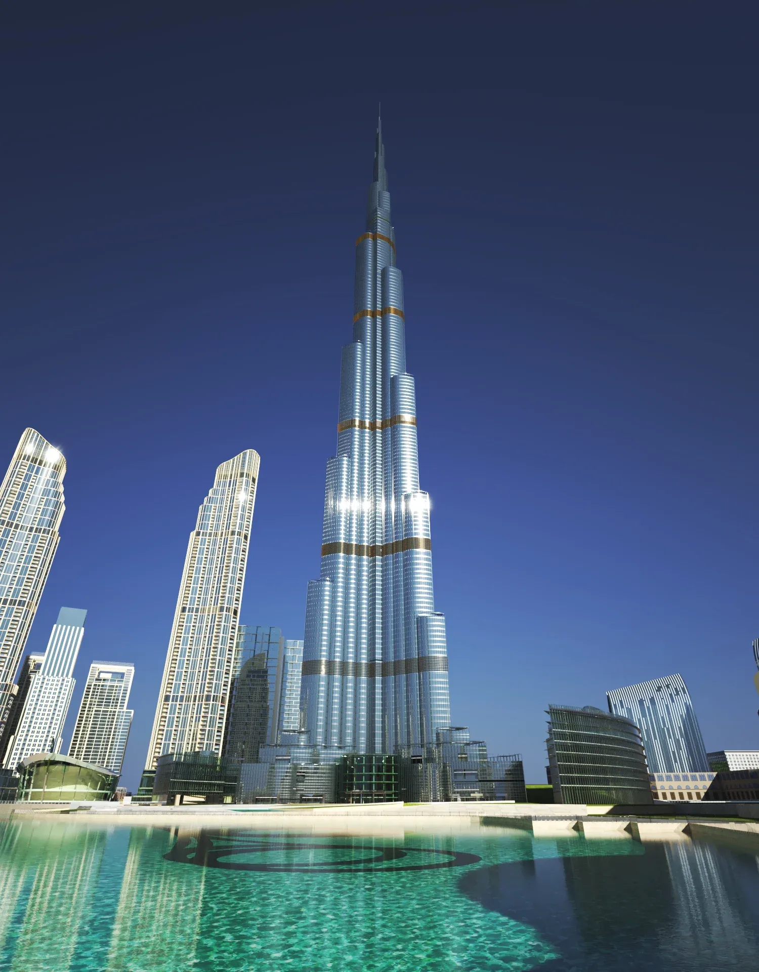 Dubai Burj Khalifa Area v1 3D Model