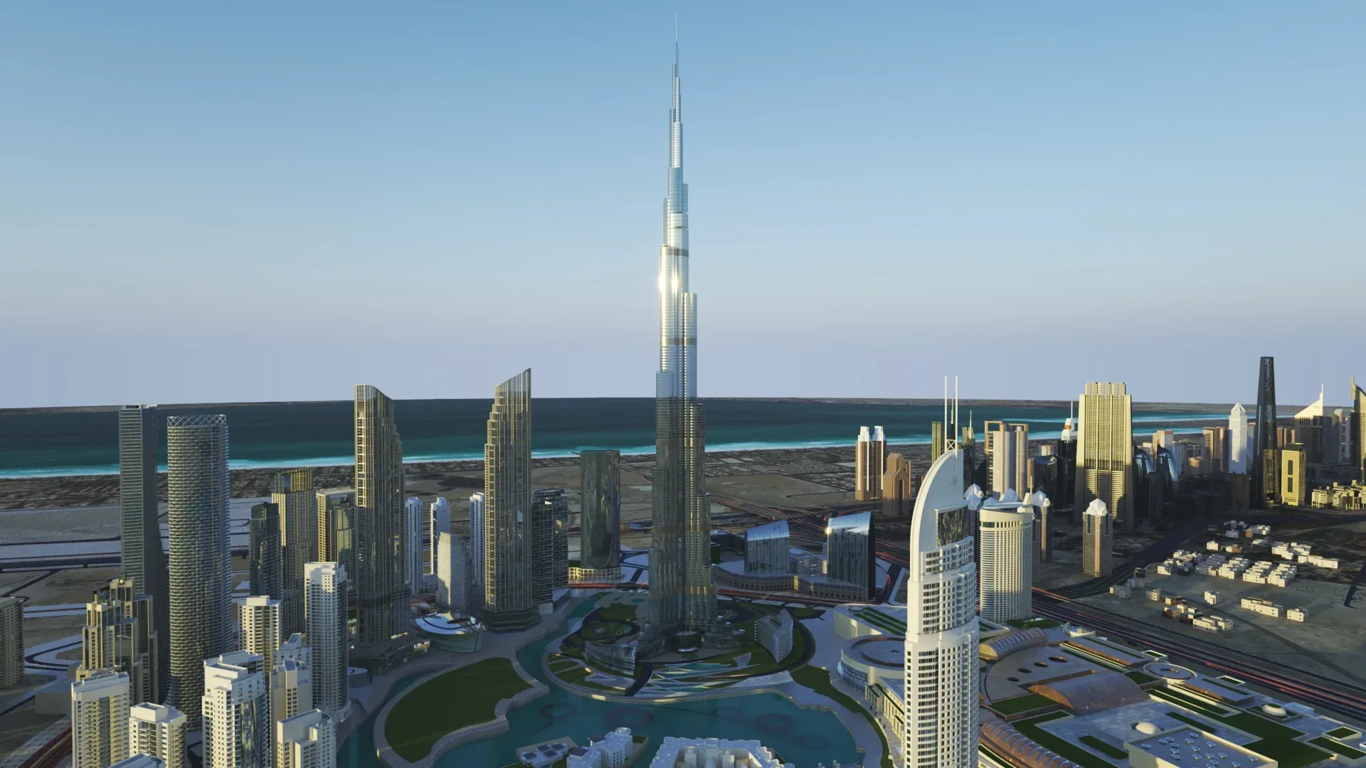 Dubai Burj Khalifa Area v1 3D Model