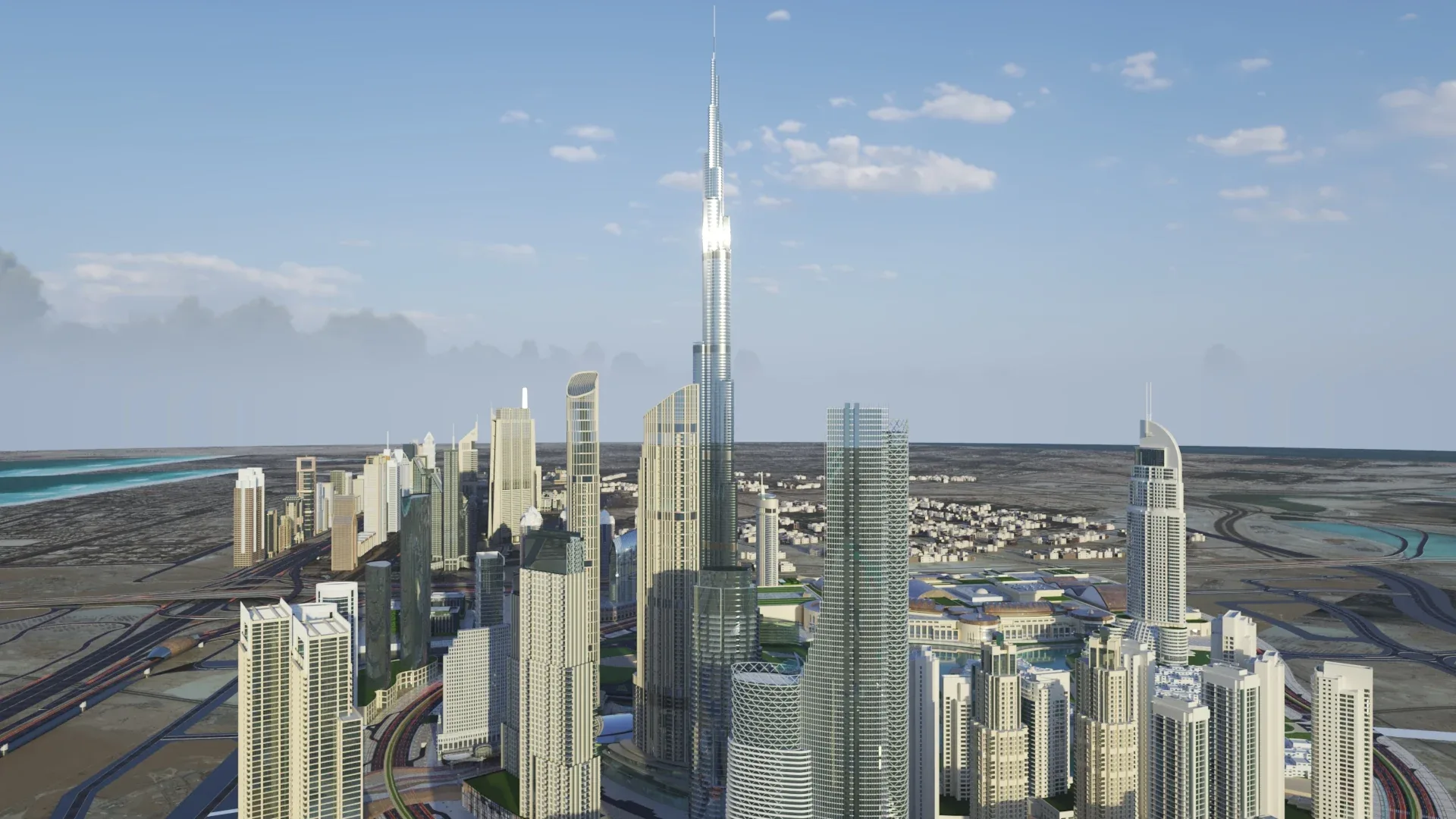 Dubai Burj Khalifa Area v1 3D Model