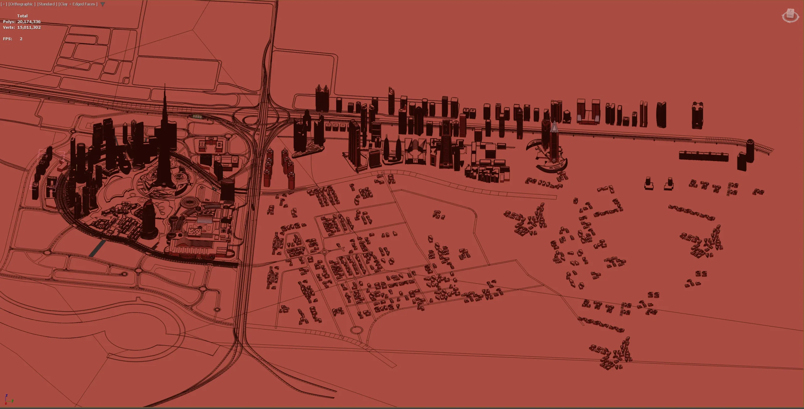 Dubai Burj Khalifa Area v1 3D Model