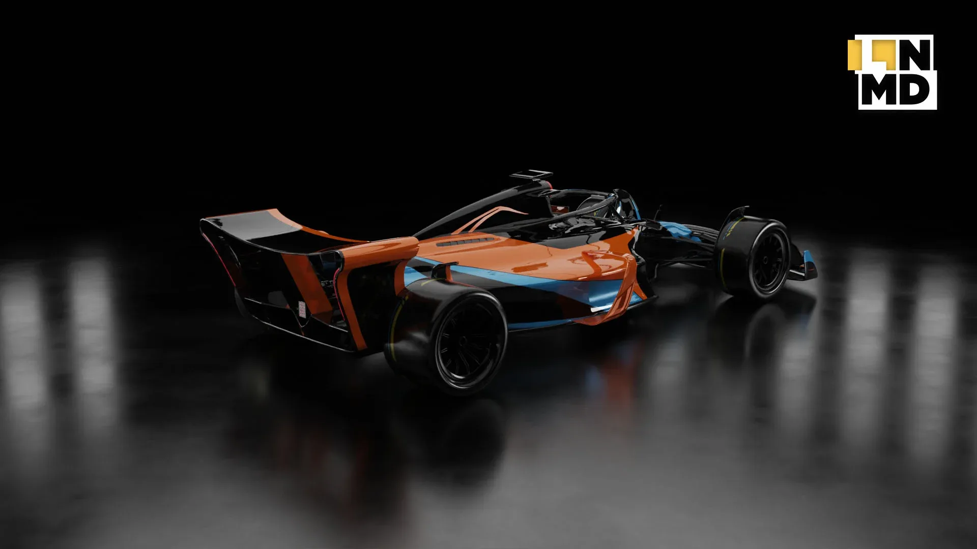 Low Poly and Mid Poly Formula 1 Generic Racing Car 01