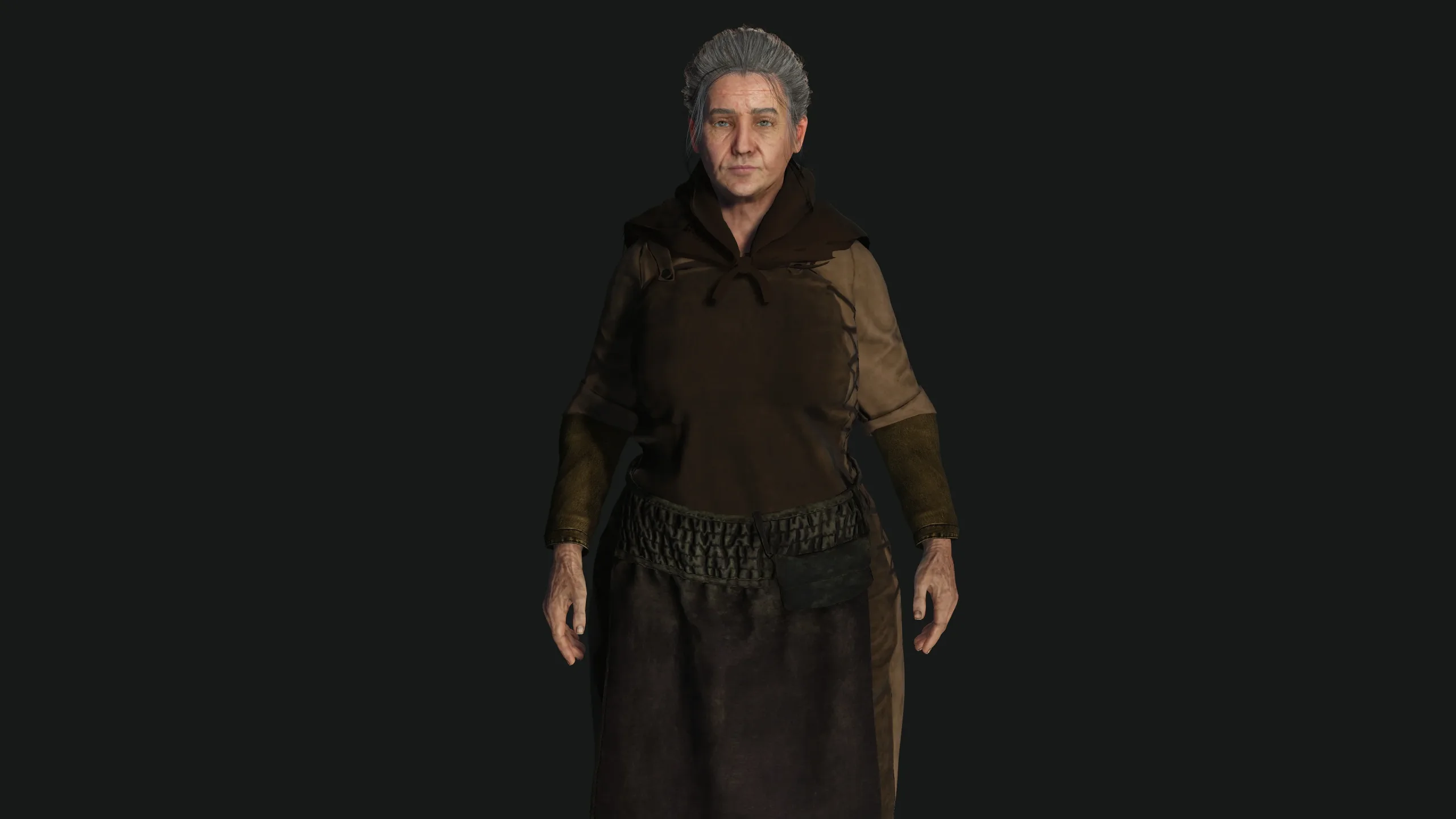 AAA 3D FANTASY MEDIEVAL - OLD WOMAN 01 REALISTIC CHARACTER