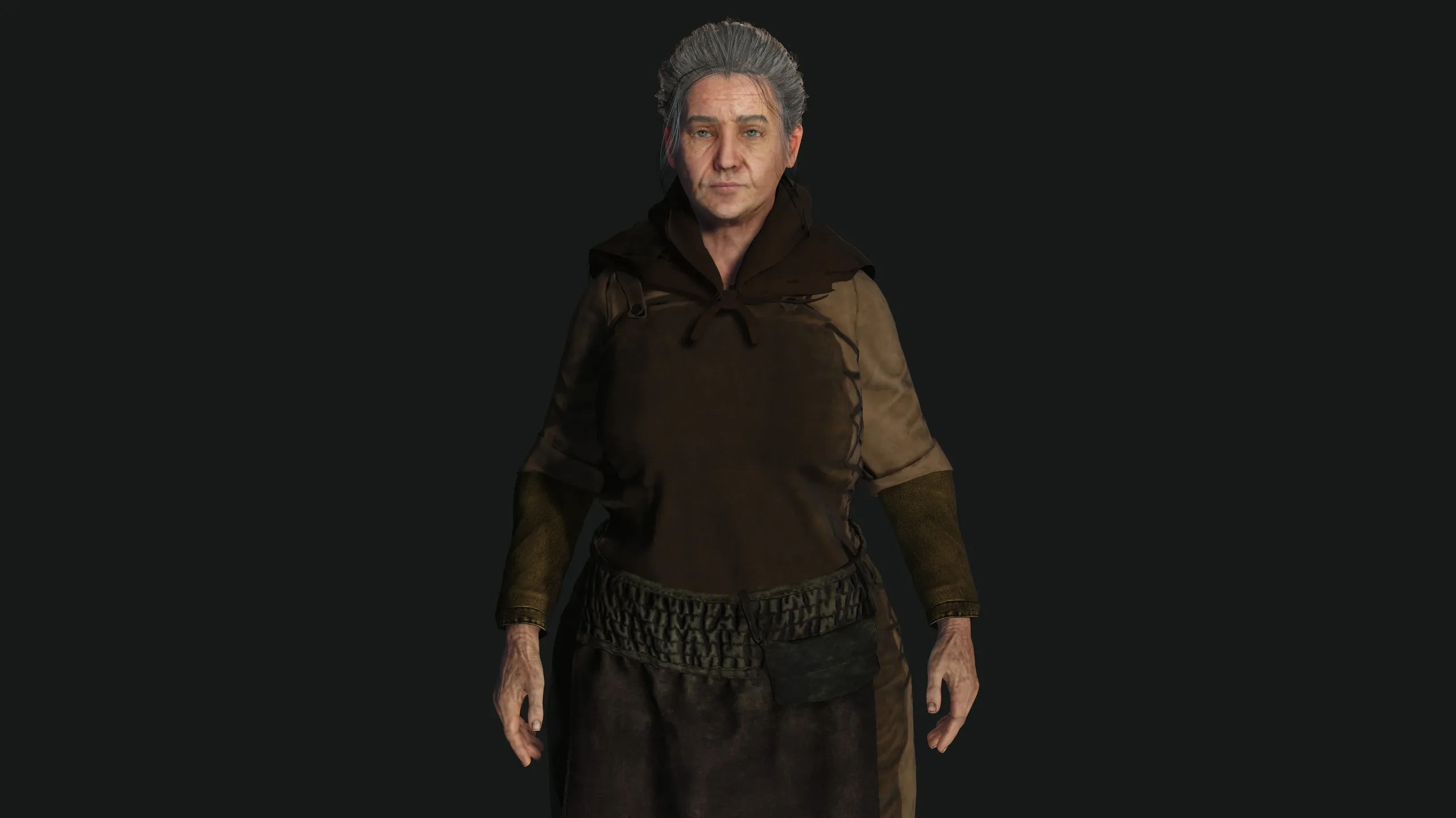 AAA 3D FANTASY MEDIEVAL - OLD WOMAN 01 REALISTIC CHARACTER
