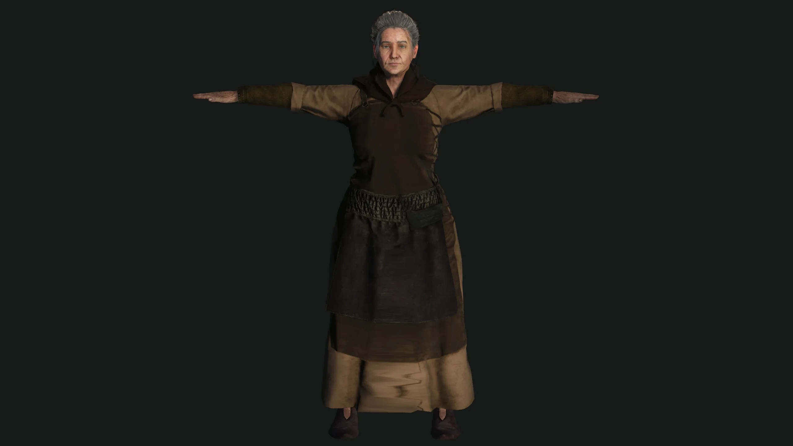 AAA 3D FANTASY MEDIEVAL - OLD WOMAN 01 REALISTIC CHARACTER