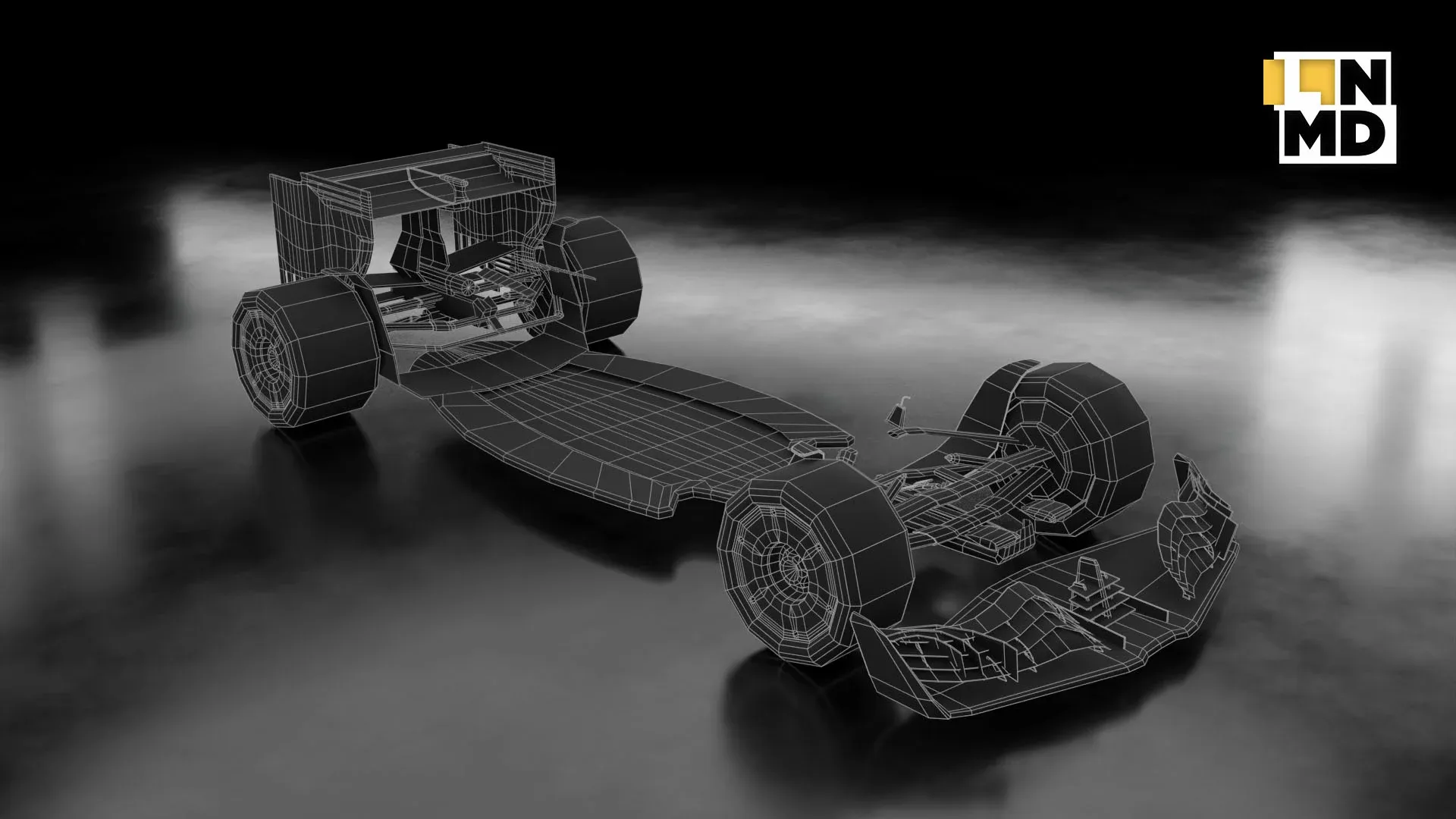 Low Poly and Mid Poly Formula 1 Generic Racing Car 02