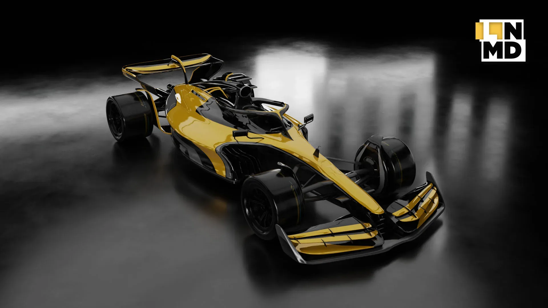 Low Poly and Mid Poly Formula 1 Generic Racing Car 03