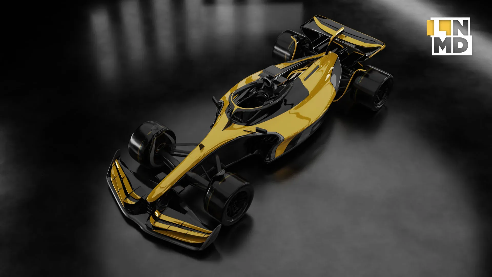 Low Poly and Mid Poly Formula 1 Generic Racing Car 03