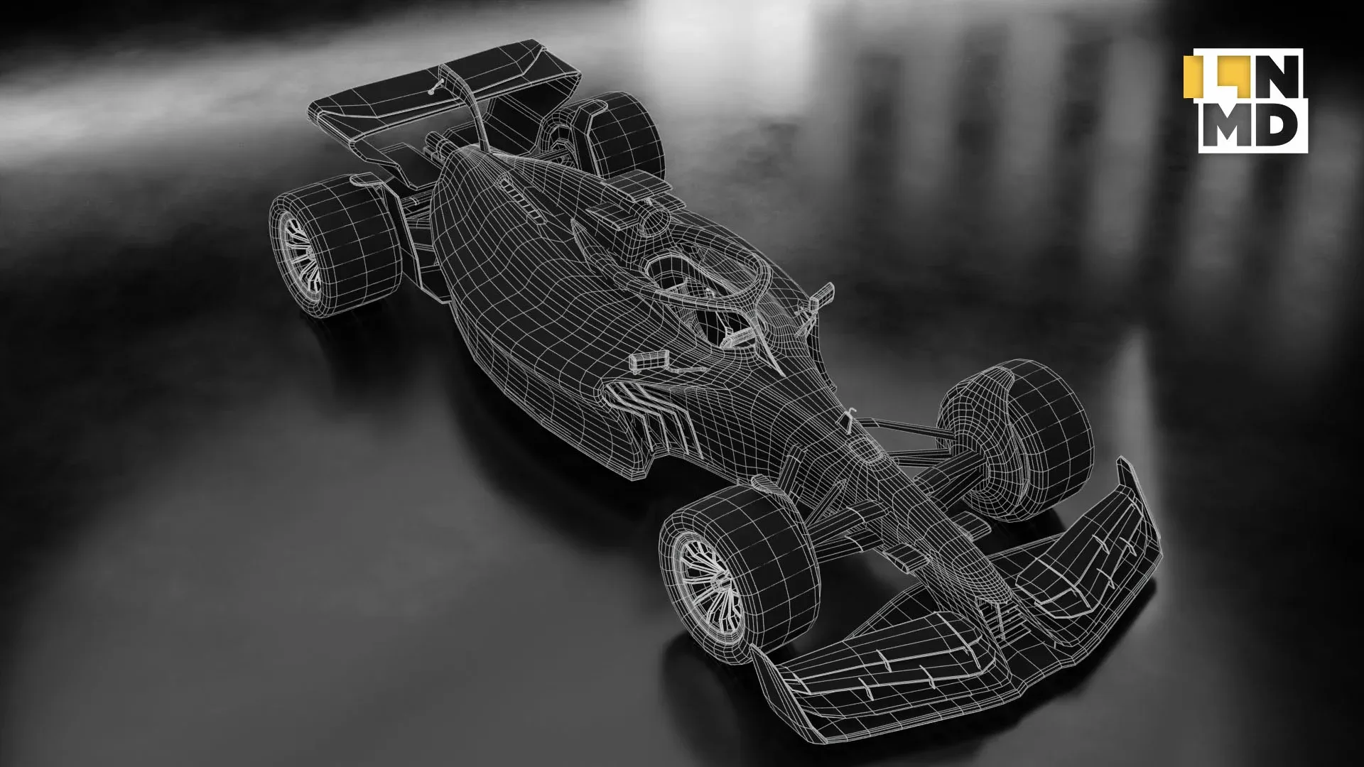 Low Poly and Mid Poly Formula 1 Generic Racing Car 03