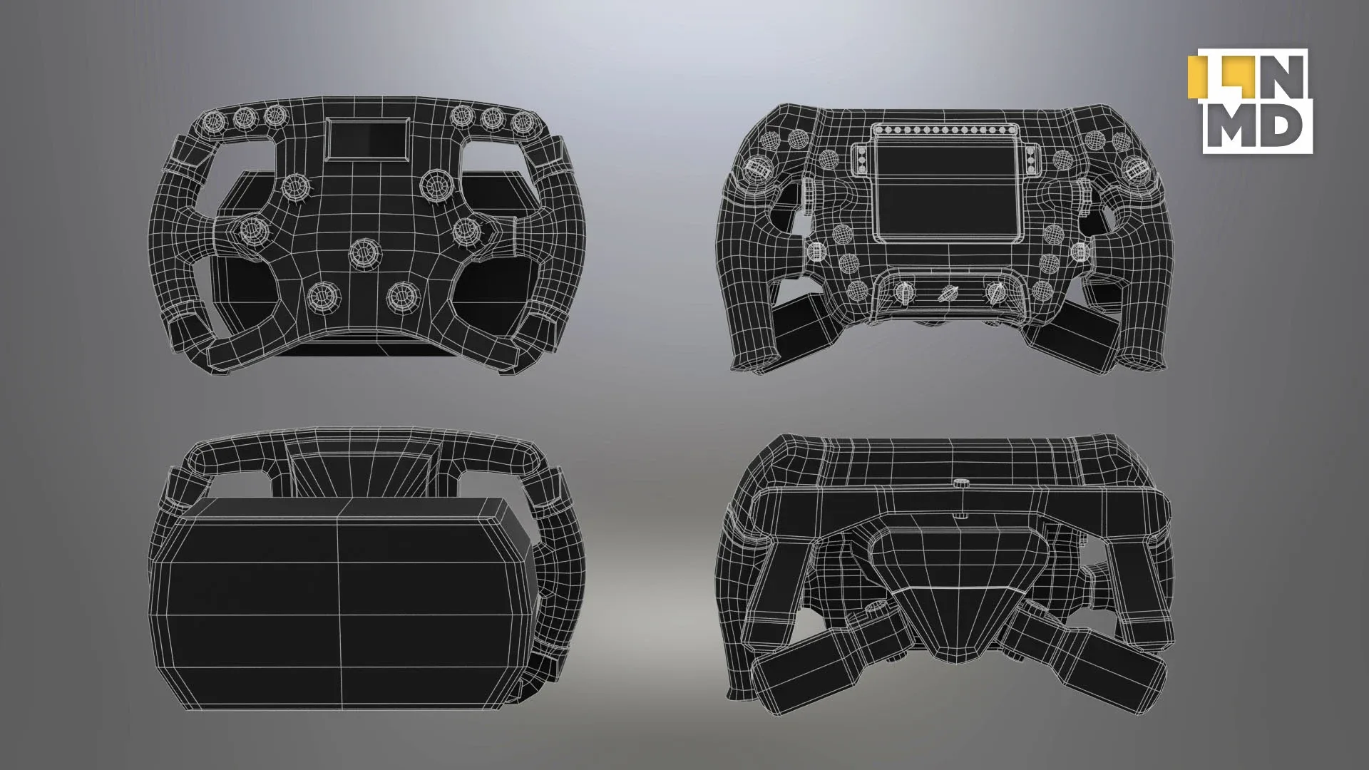 Two Formula 1 Steering wheels