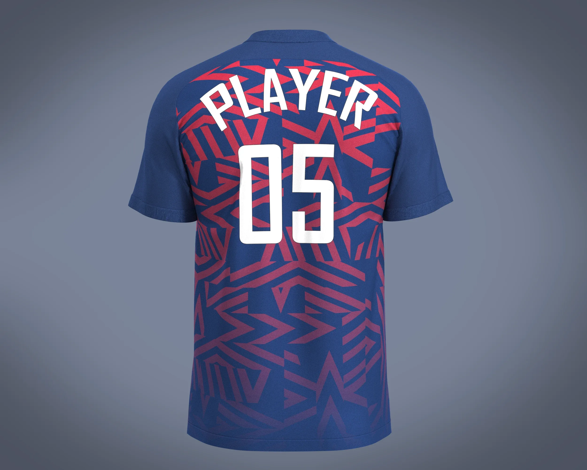 Soccer Blue jersey Player 05 | Marvelous / Clo3d / obj / fbx