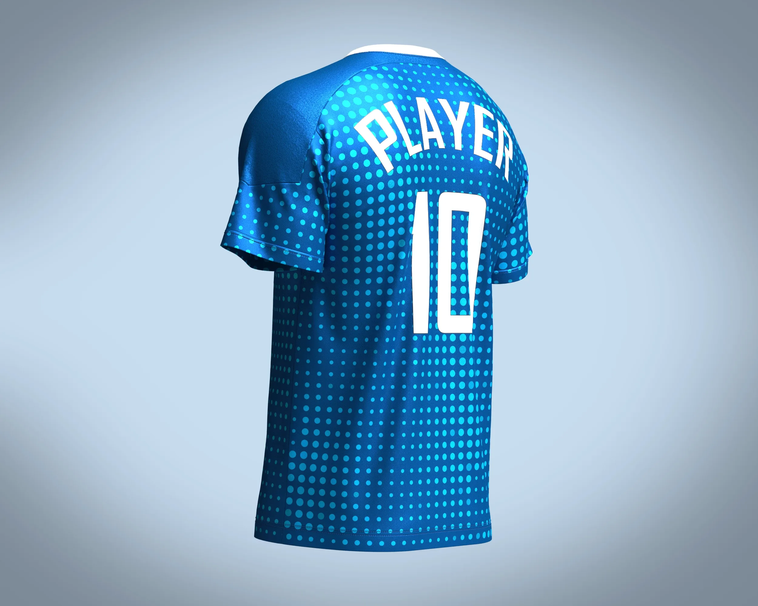 Soccer Blue Jersey Player-10| Marvelous / Clo3d / obj / fbx