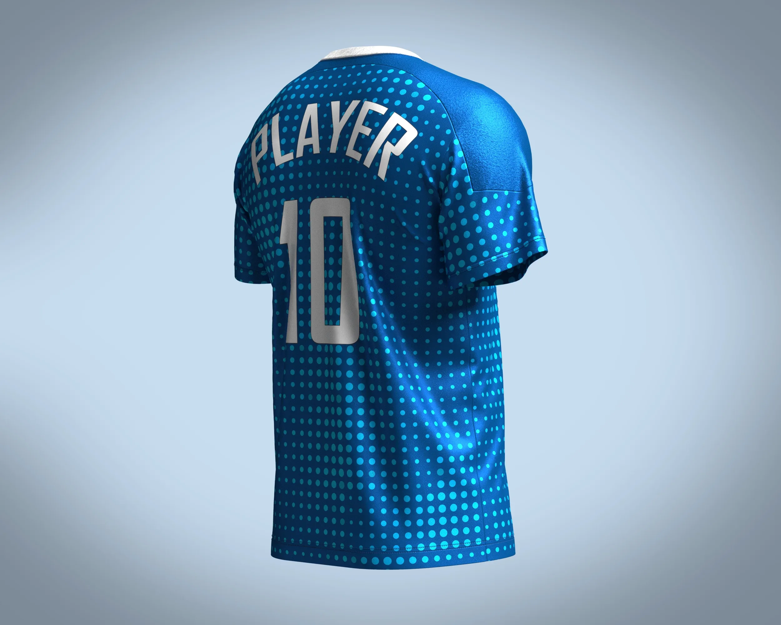 Soccer Blue Jersey Player-10| Marvelous / Clo3d / obj / fbx