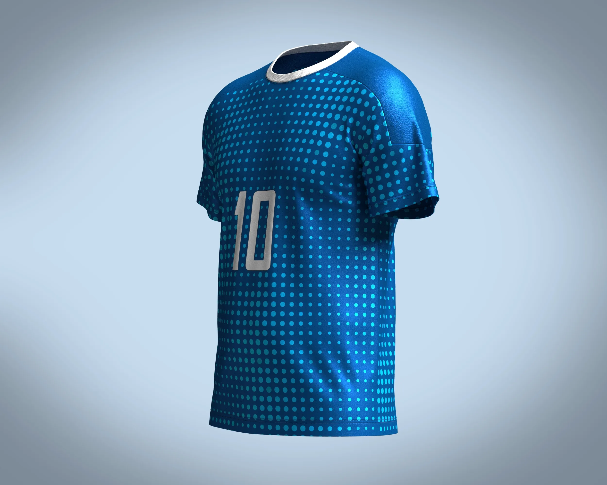 Soccer Blue Jersey Player-10| Marvelous / Clo3d / obj / fbx