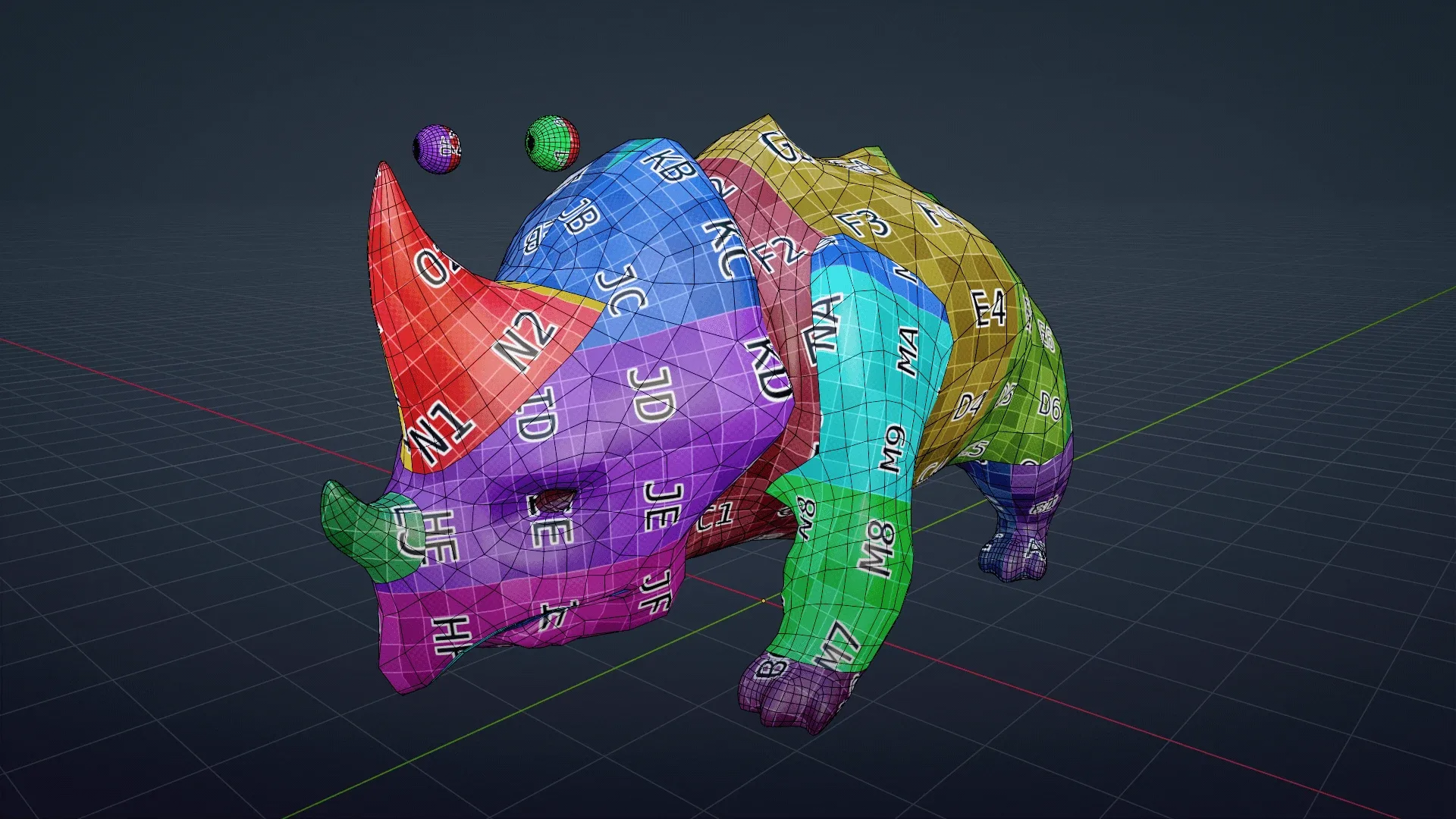 Triceratops cartoon Rigged Monster Ride Low-poly 3D model