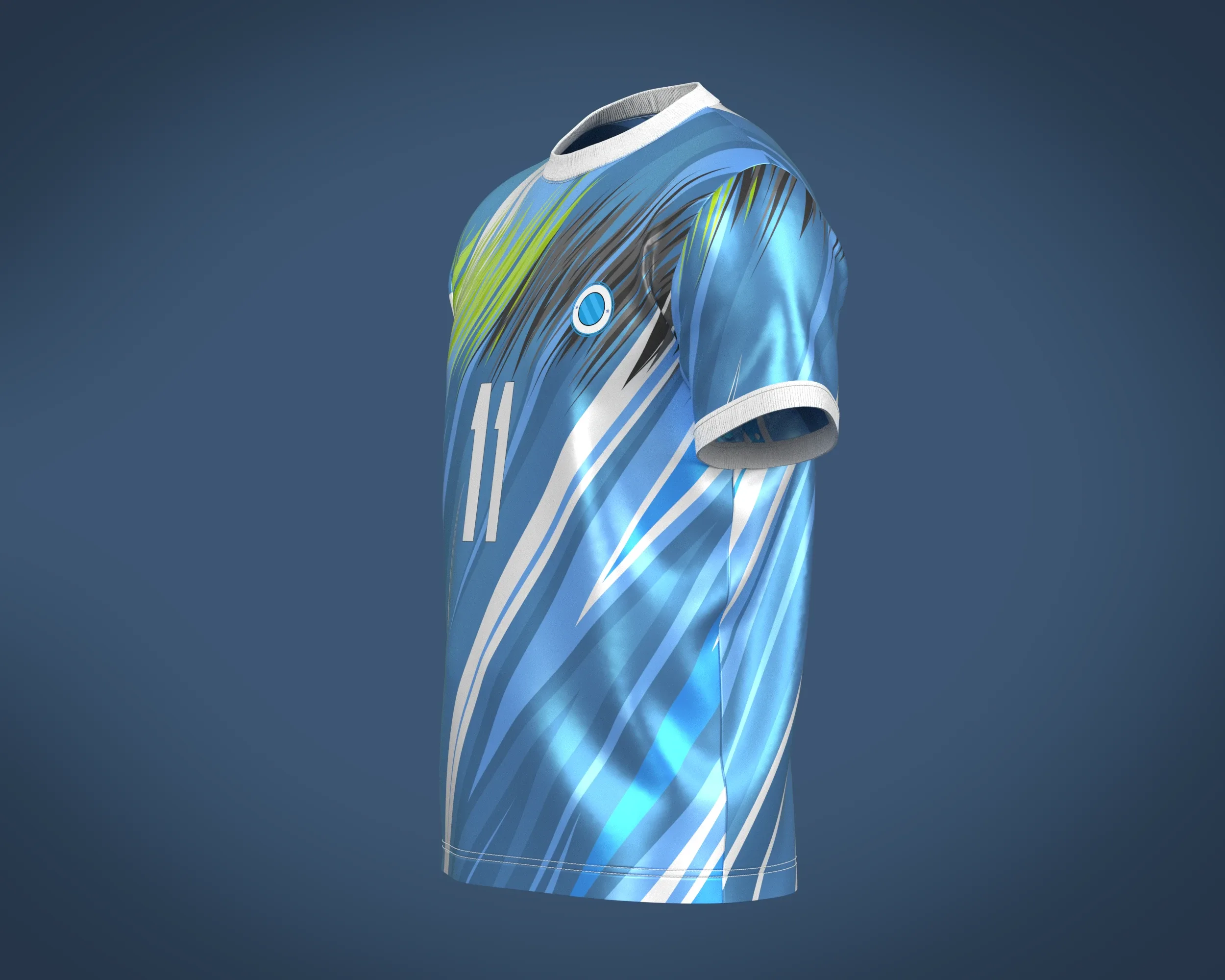 Soccer Football Blue and White - FlippedNormals