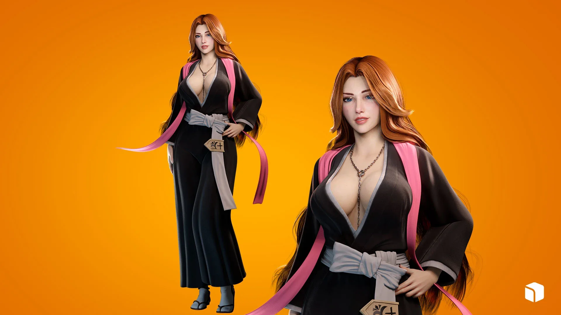 Rangiku Matsumoto - Bleach Game Ready - Blender Model