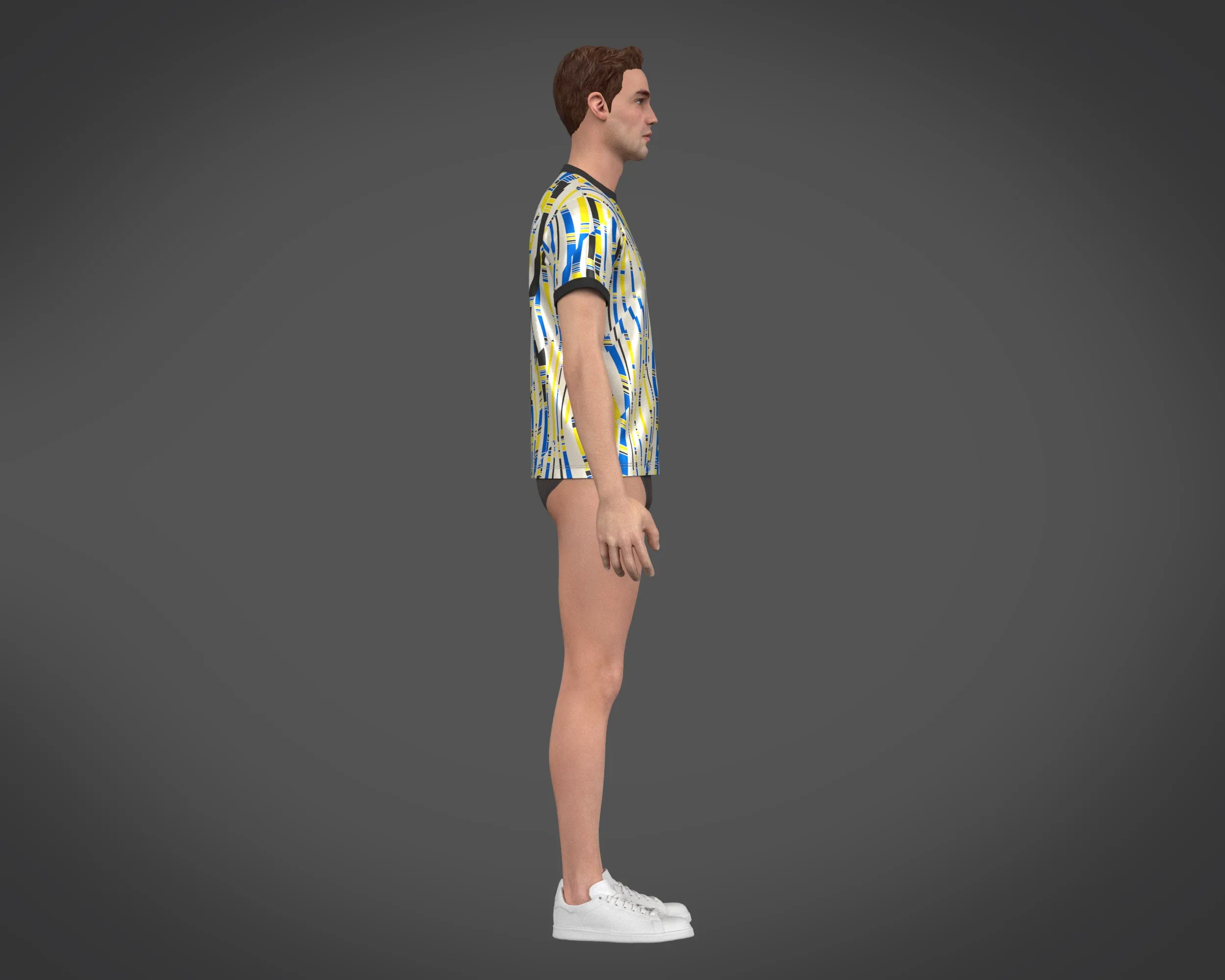 Soccer Football White and Yellow Jersey Player-11 | Marvelous / Clo3d / obj / fbx