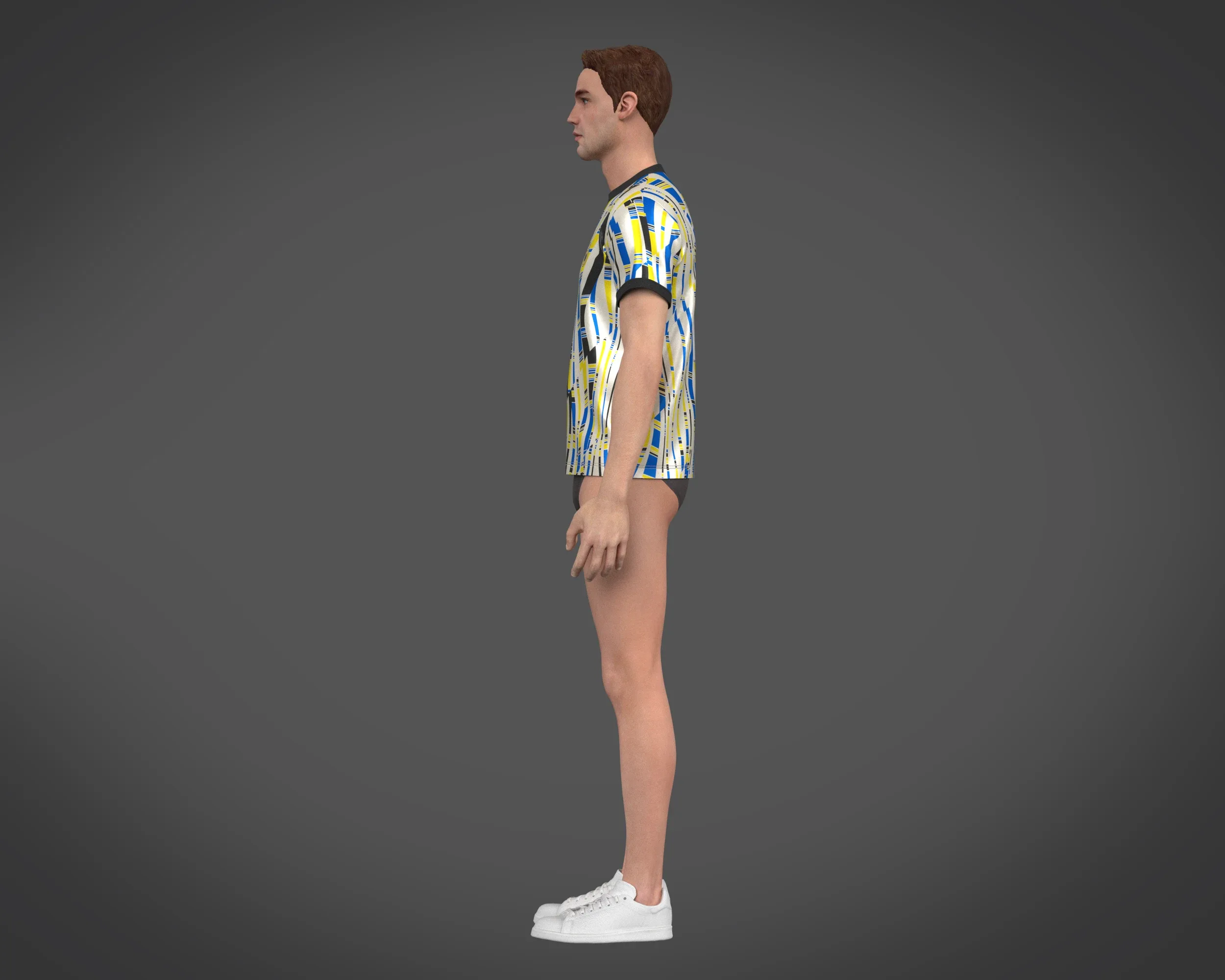 Soccer Football White and Yellow Jersey Player-11 | Marvelous / Clo3d / obj / fbx