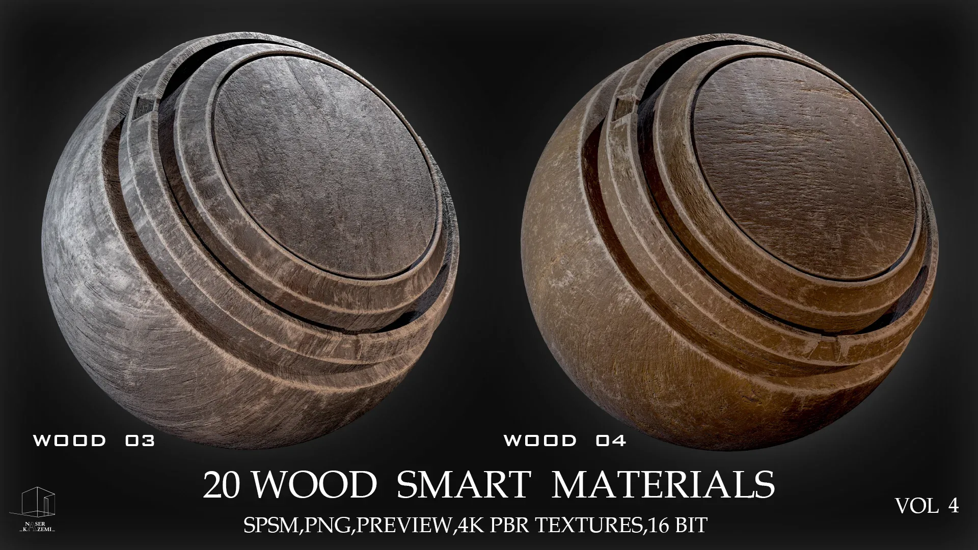 20 WOOD SMART MATERIALS & PBR TEXTURES-VOL 4