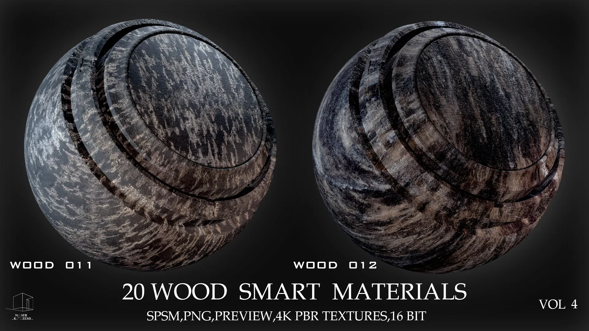 20 WOOD SMART MATERIALS & PBR TEXTURES-VOL 4