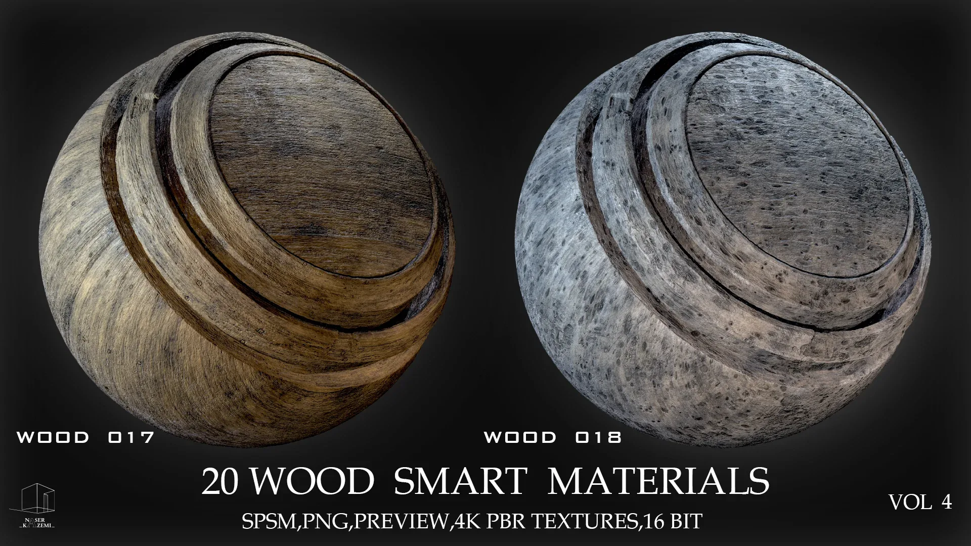 20 WOOD SMART MATERIALS & PBR TEXTURES-VOL 4