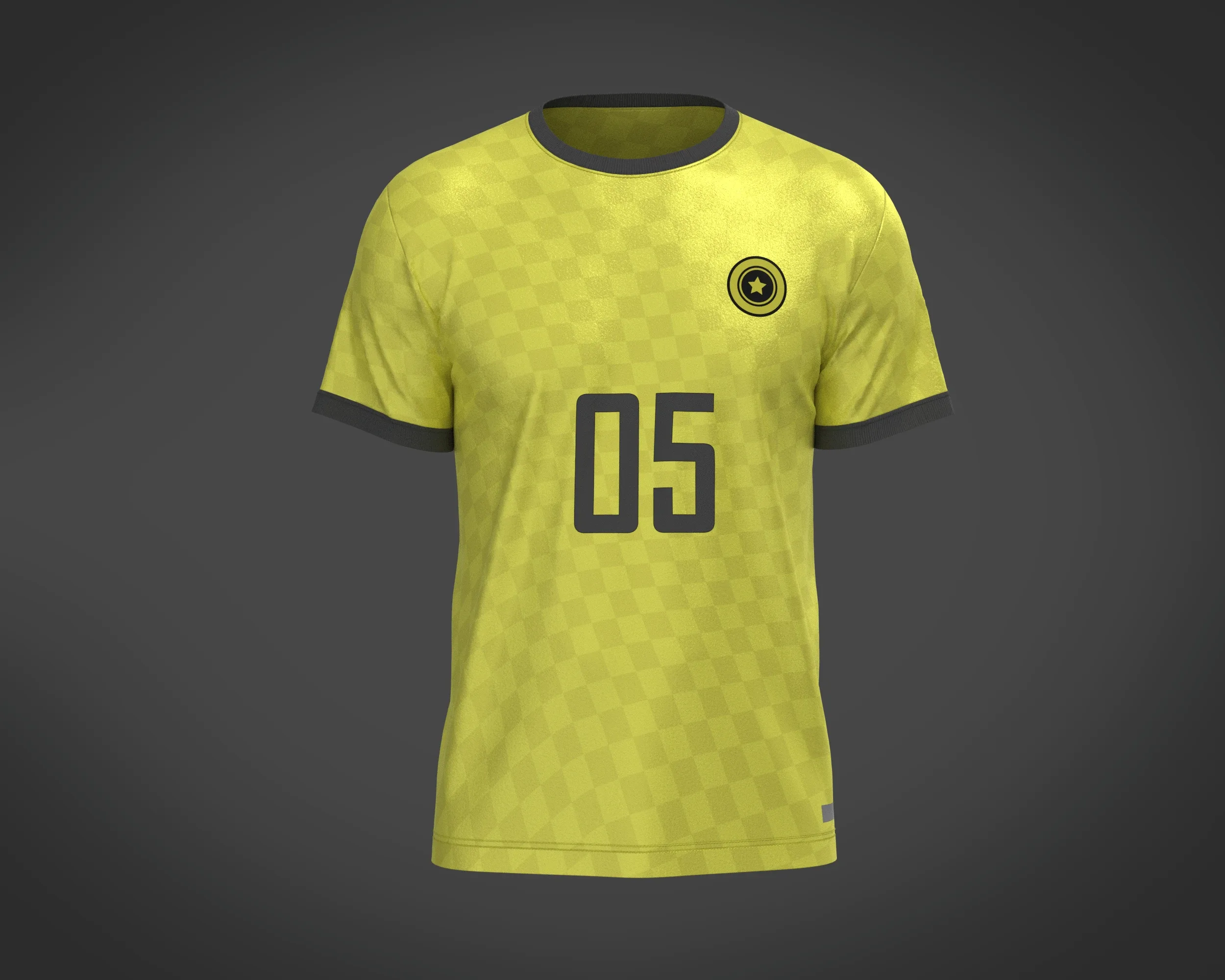 Soccer Yellow Jersey Player-05 | Marvelous / Clo3d / obj / fbx