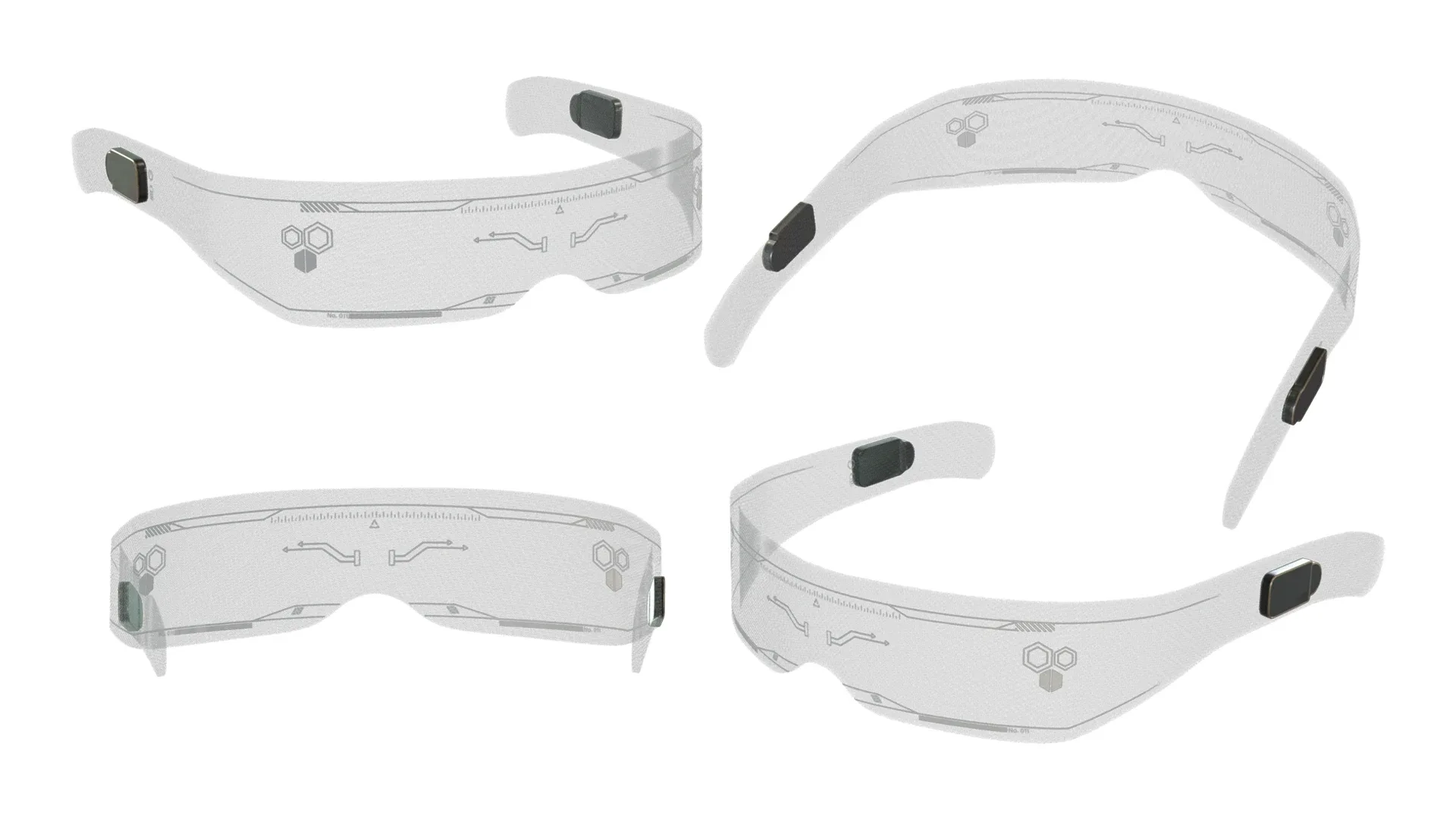 Futuristic Cyberpunk Sci-fi Glasses