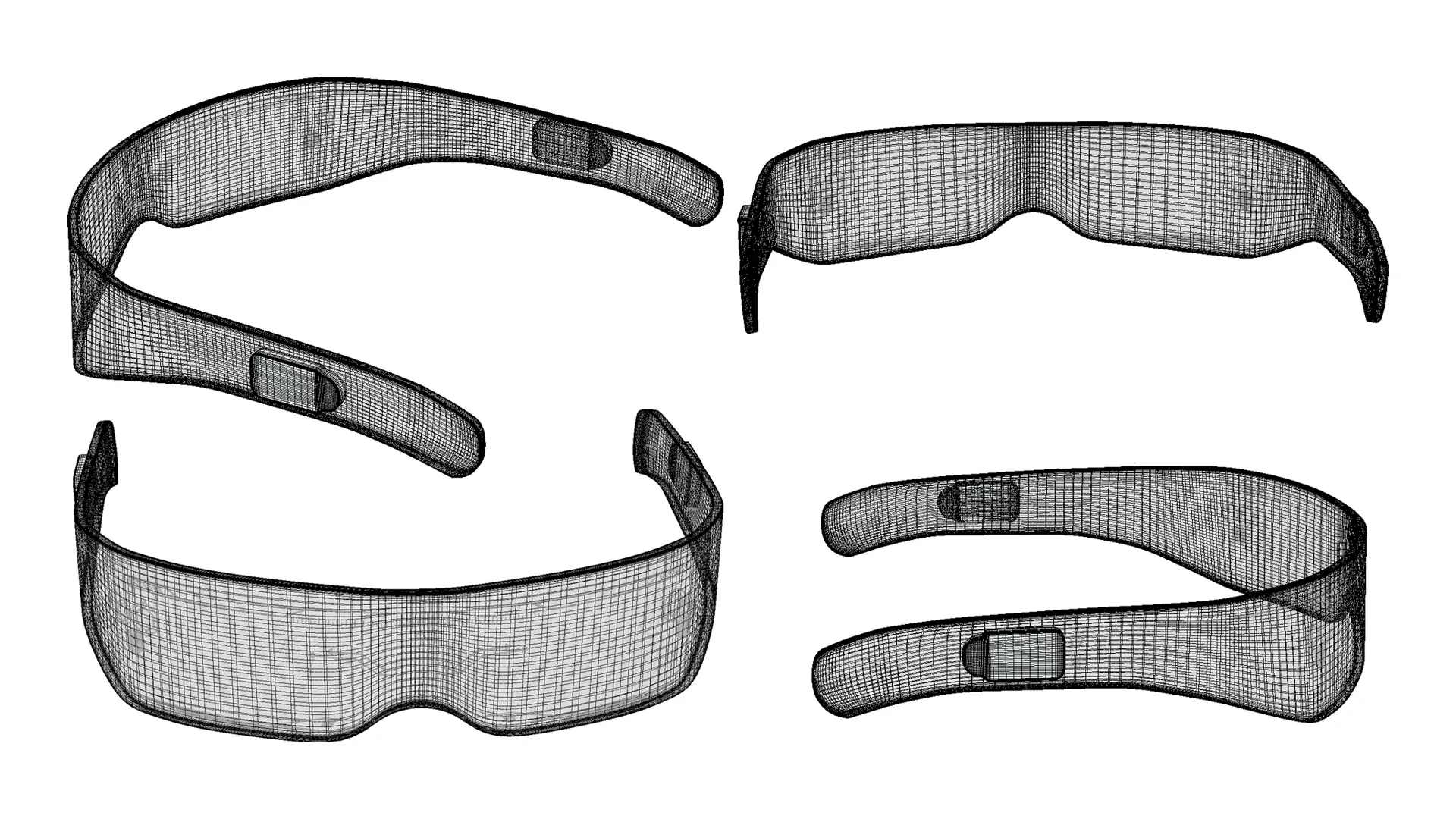 Futuristic Cyberpunk Sci-fi Glasses