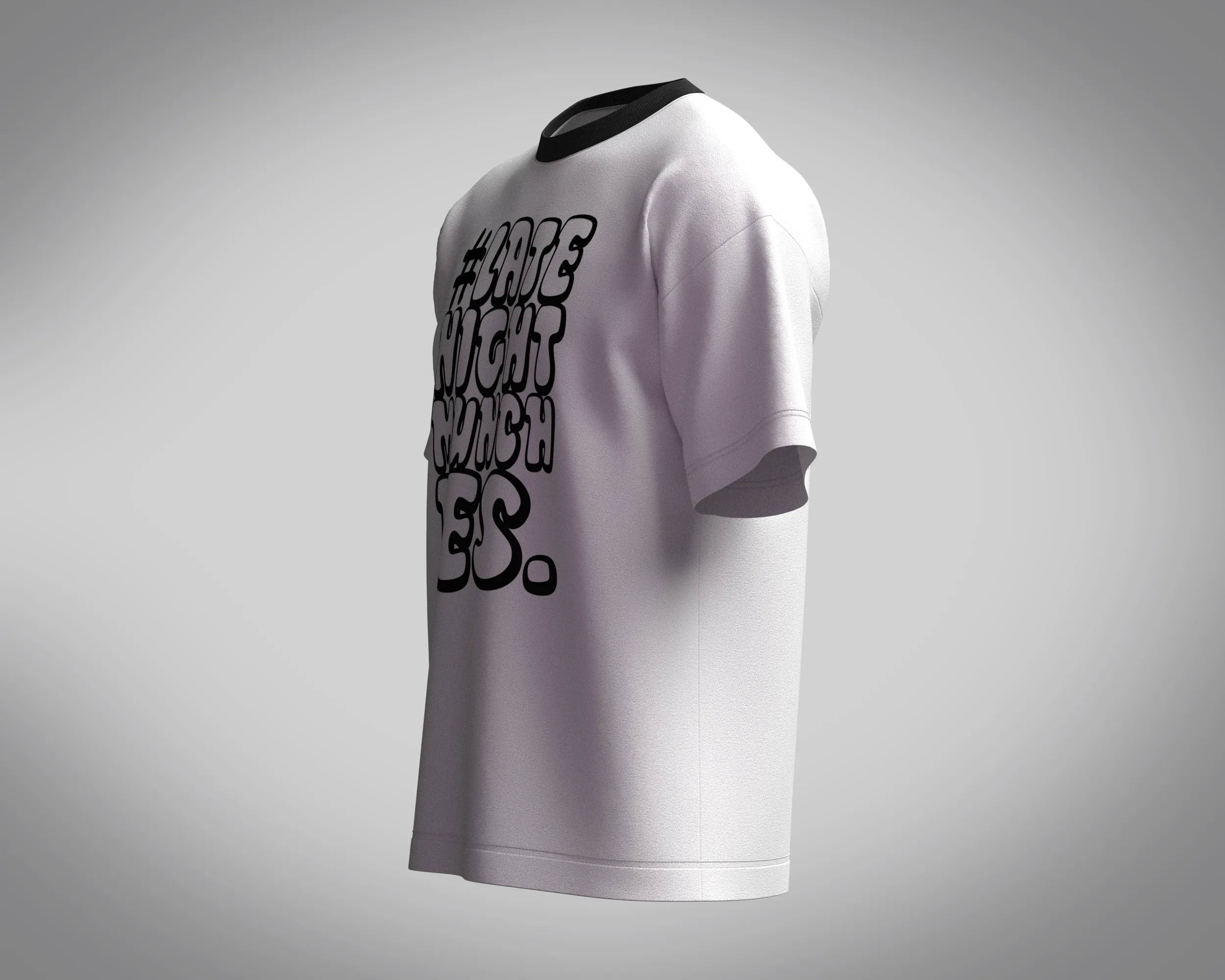 Tshirt - Late Night  | Marvelous / Clo3d / obj / fbx