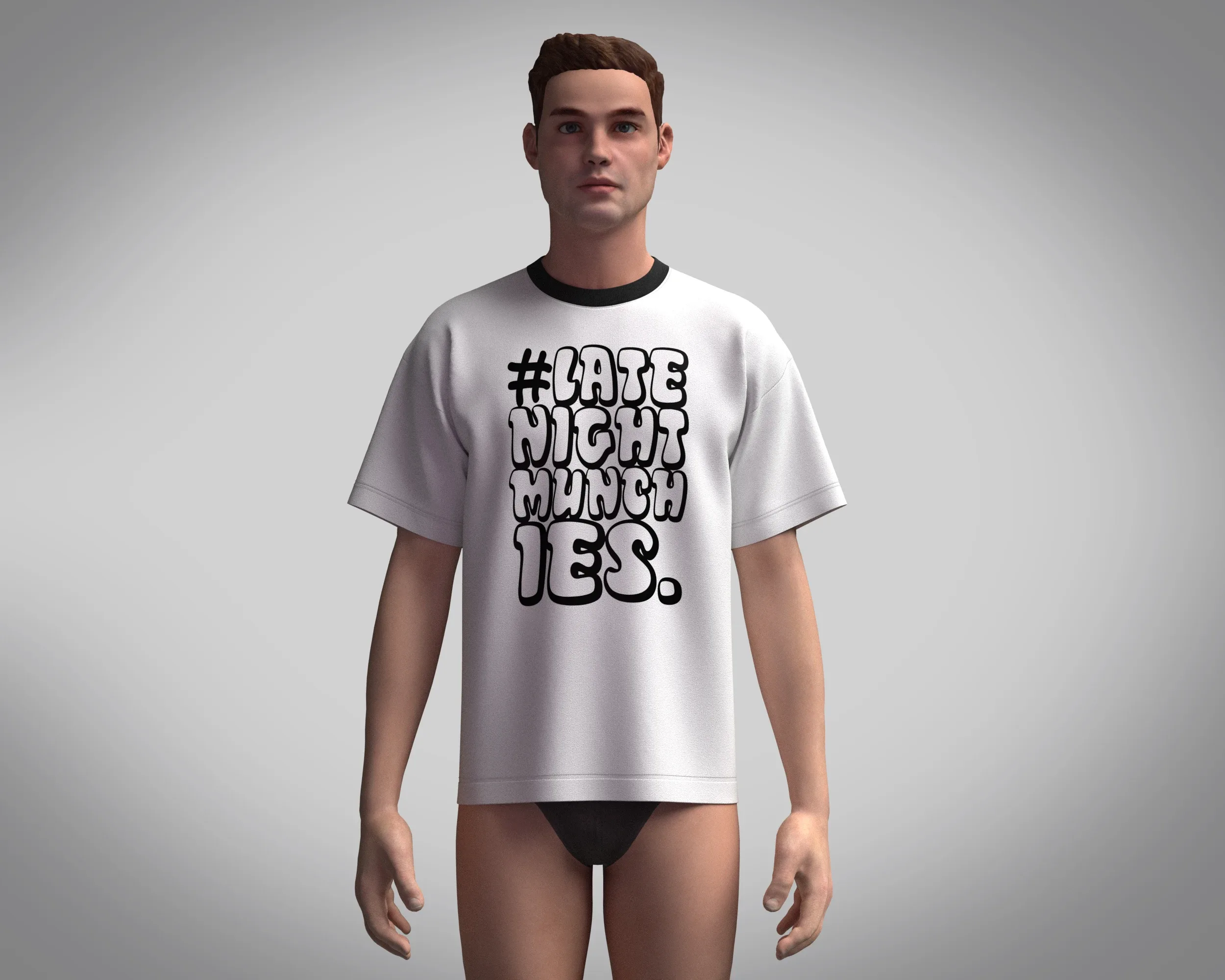 Tshirt - Late Night  | Marvelous / Clo3d / obj / fbx