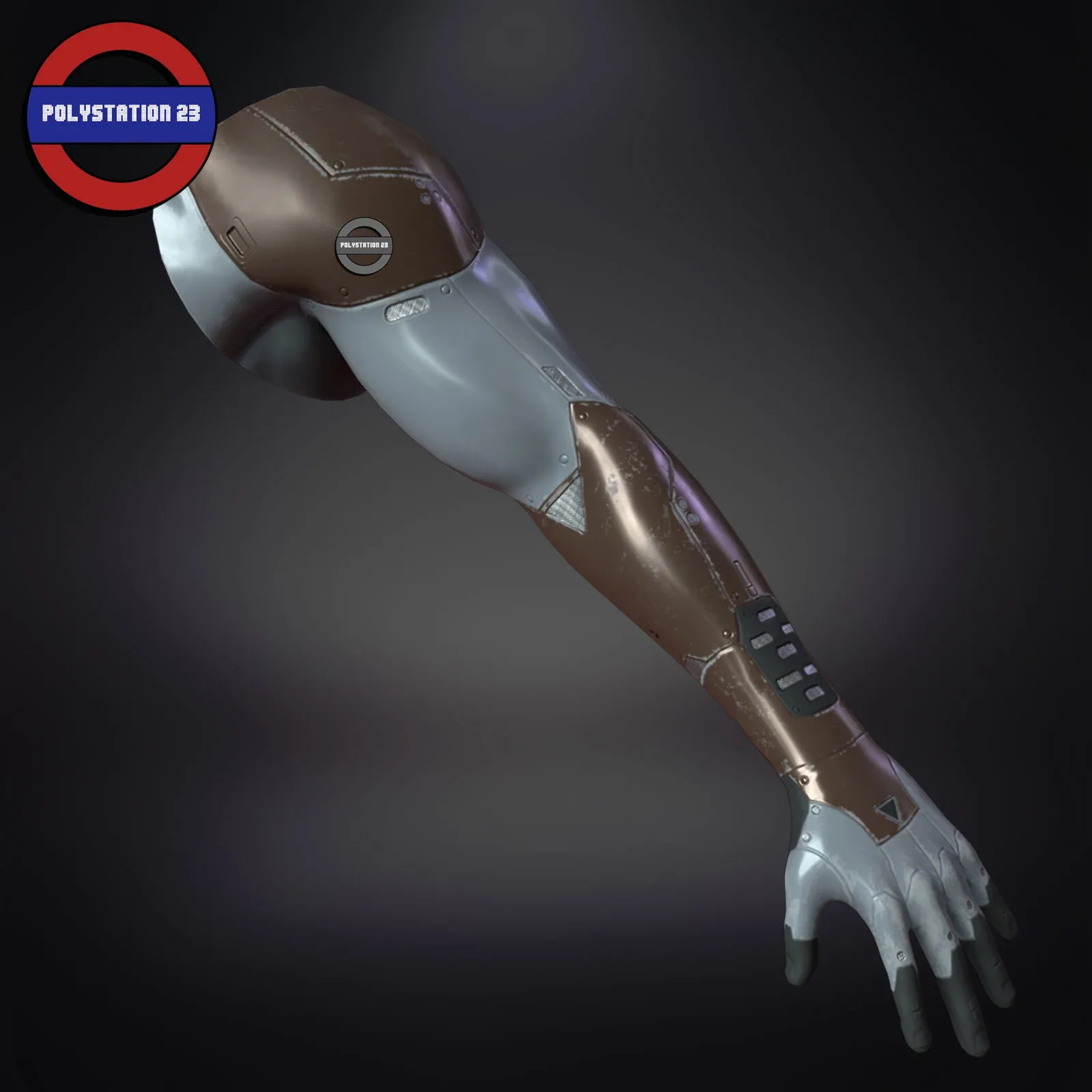 Sci fi cyborg prosthetic arm v5 Game ready