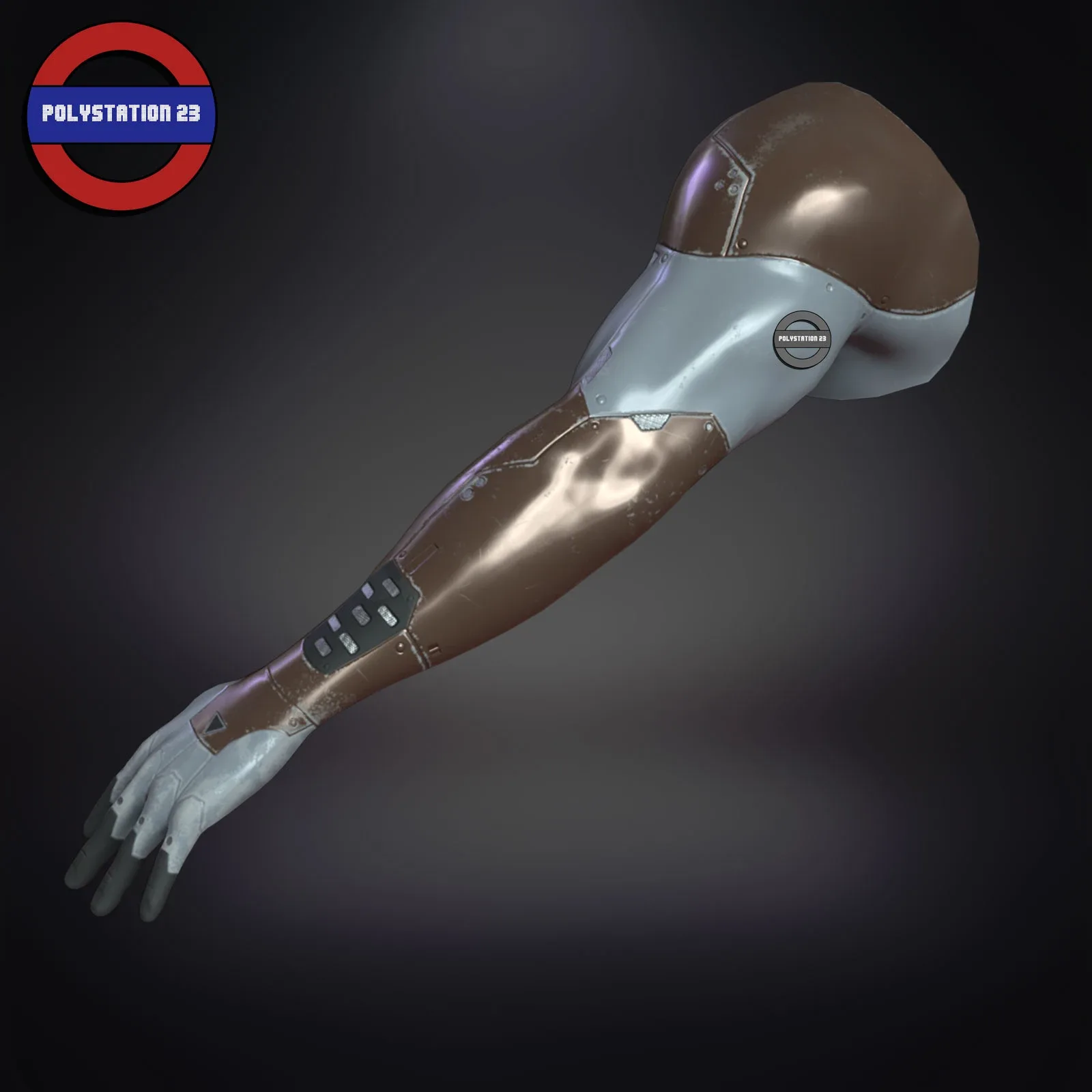 Sci fi cyborg prosthetic arm v5 Game ready