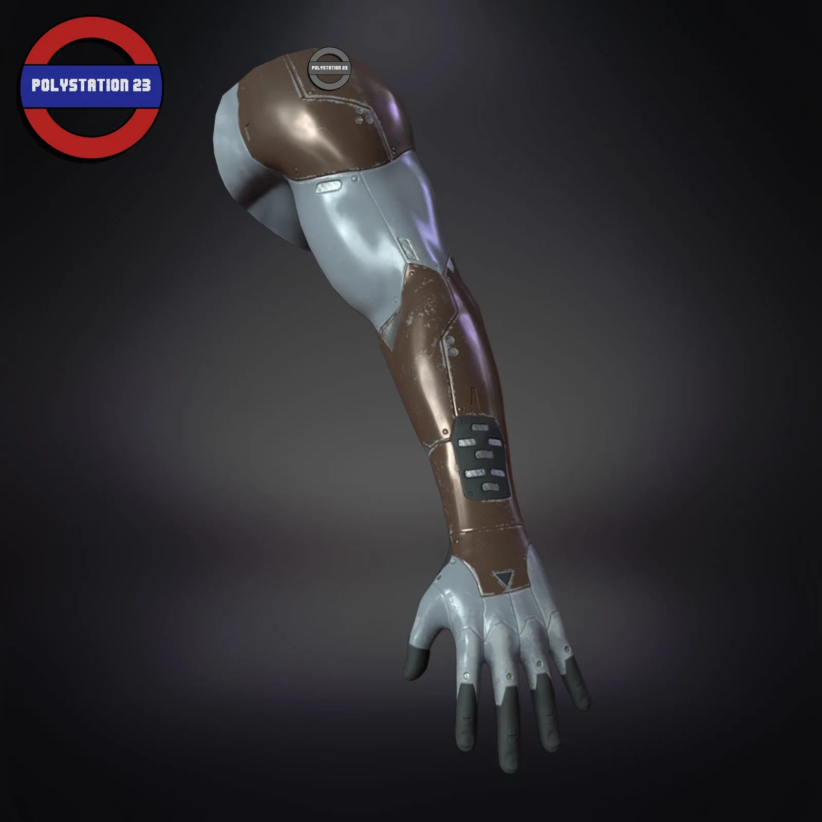 Sci fi cyborg prosthetic arm v5 Game ready