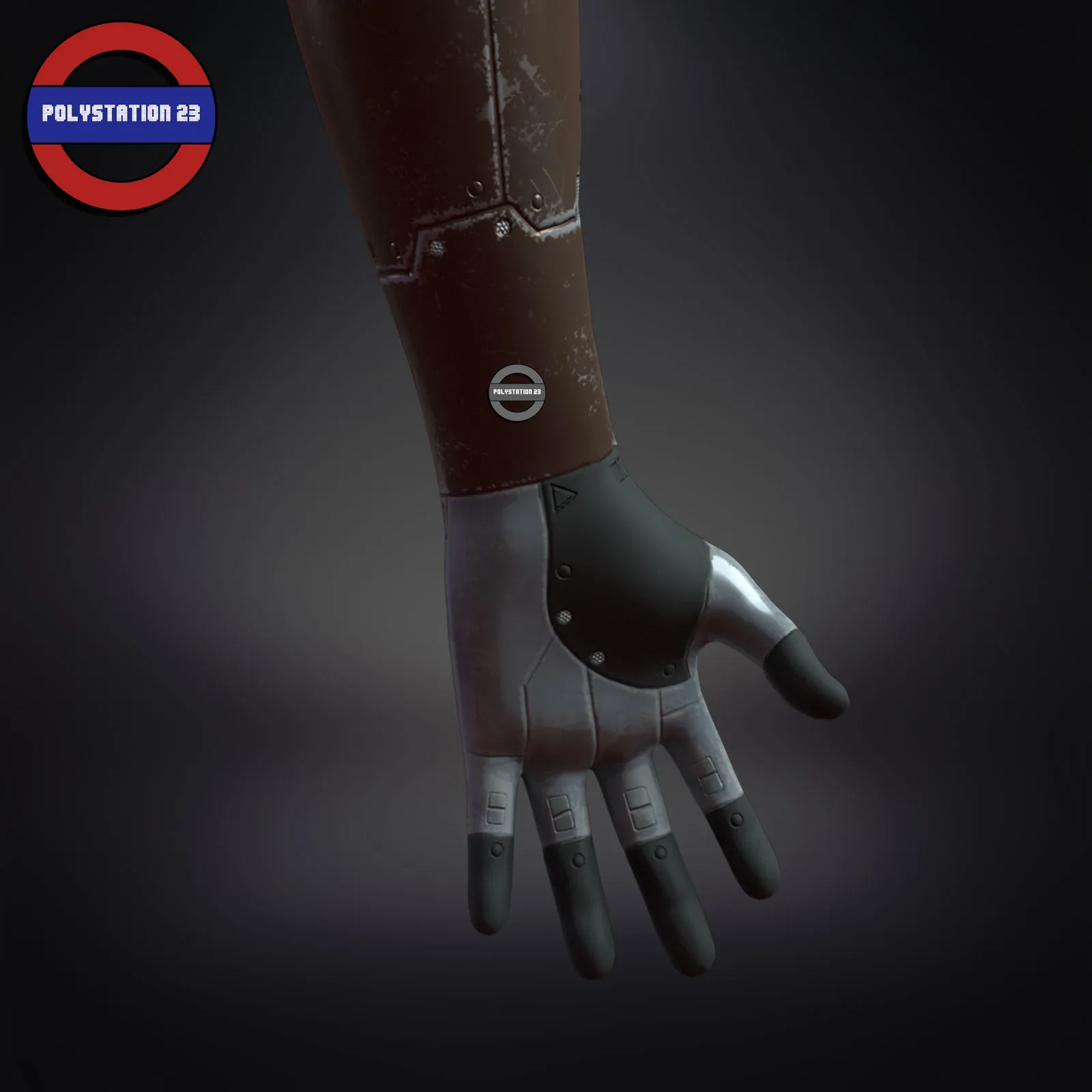 Sci fi cyborg prosthetic arm v5 Game ready