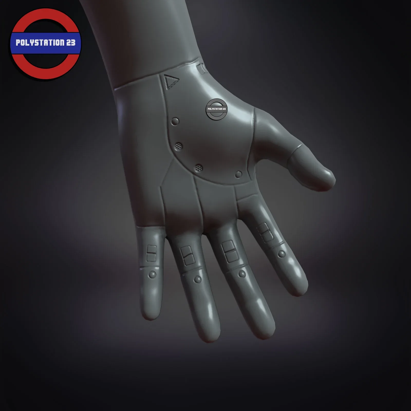 Sci fi cyborg prosthetic arm v5 Game ready