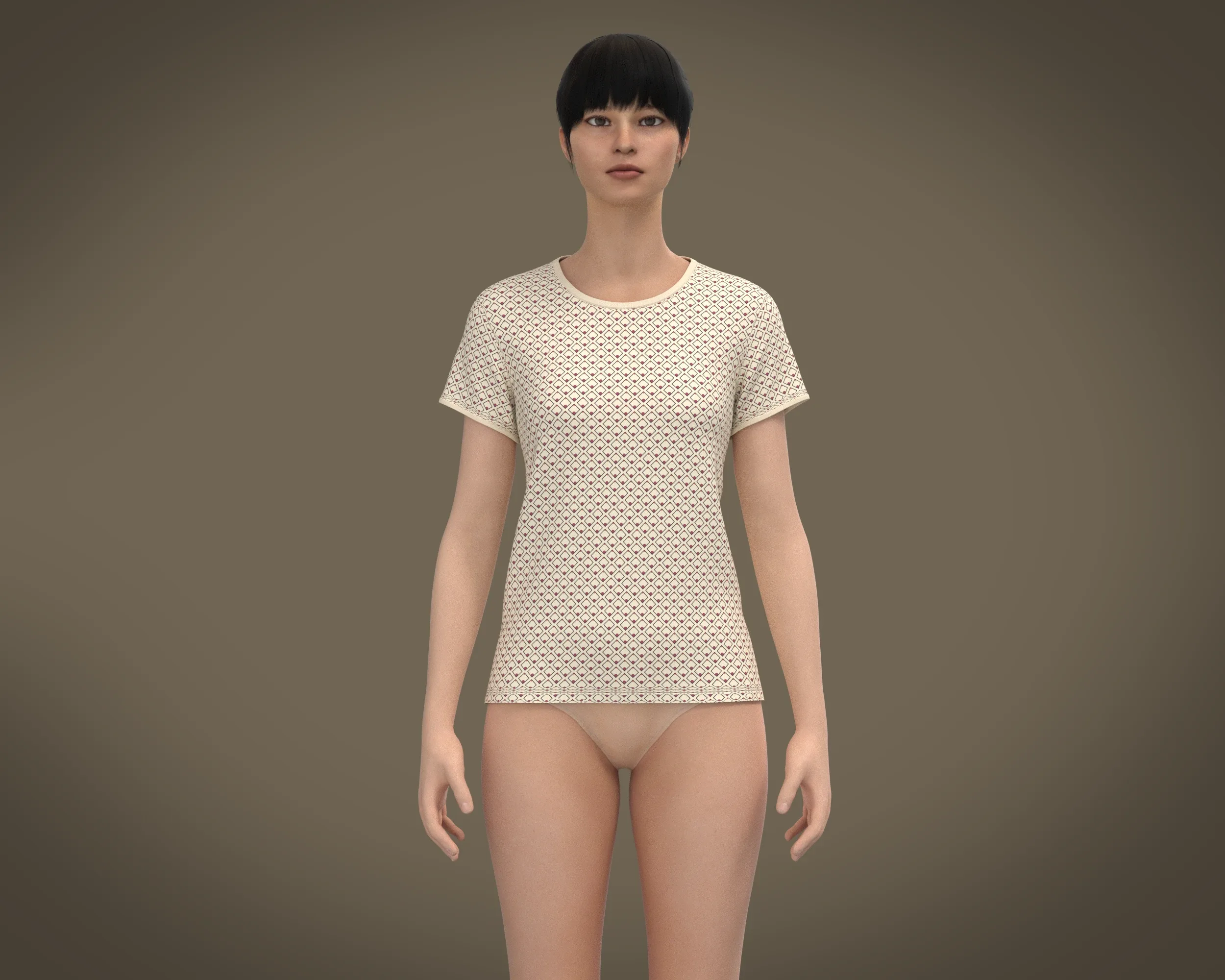 Ladies Tshirt | Marvelous / Clo3d / obj / fbx