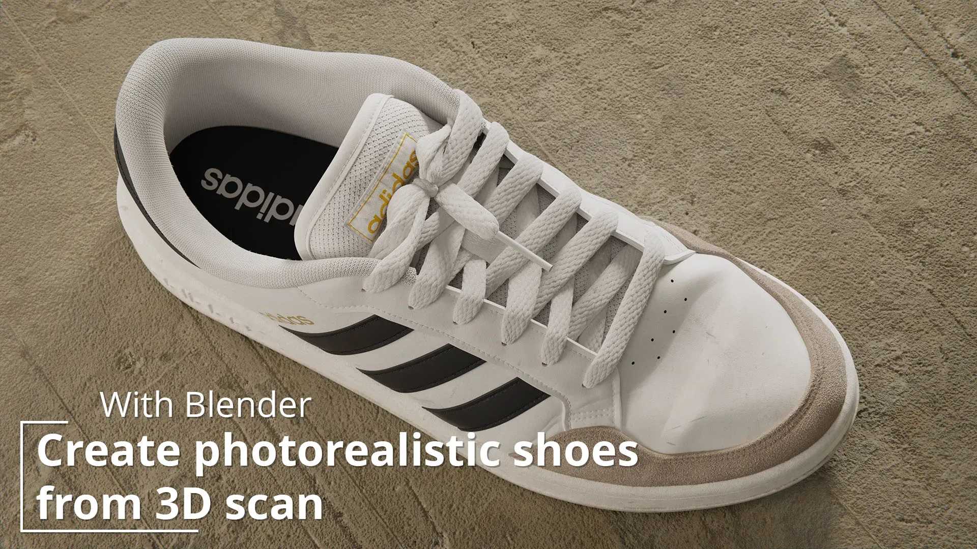 Create a realistic Adidas shoe in Blender