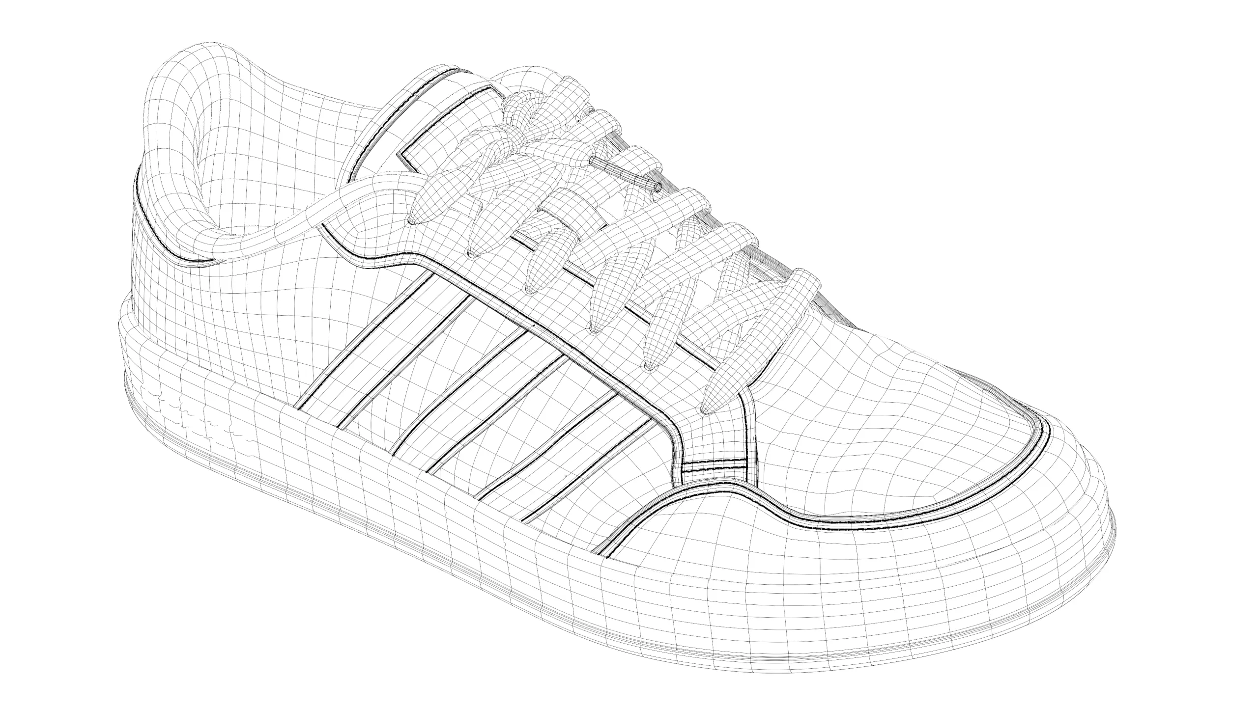 Create a realistic Adidas shoe in Blender