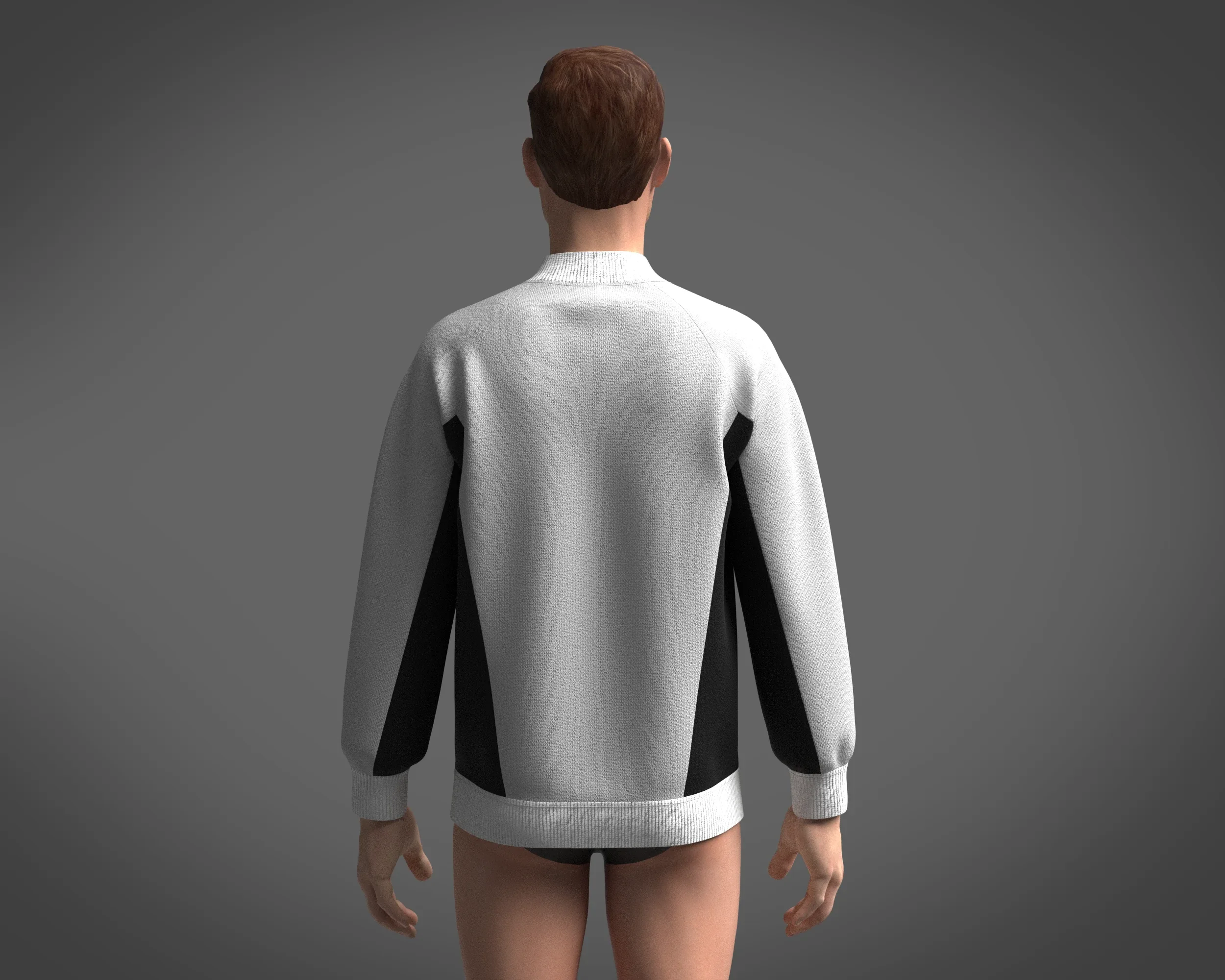 Mens Gray Sweatshirt | Marvelous / Clo3d / obj / fbx