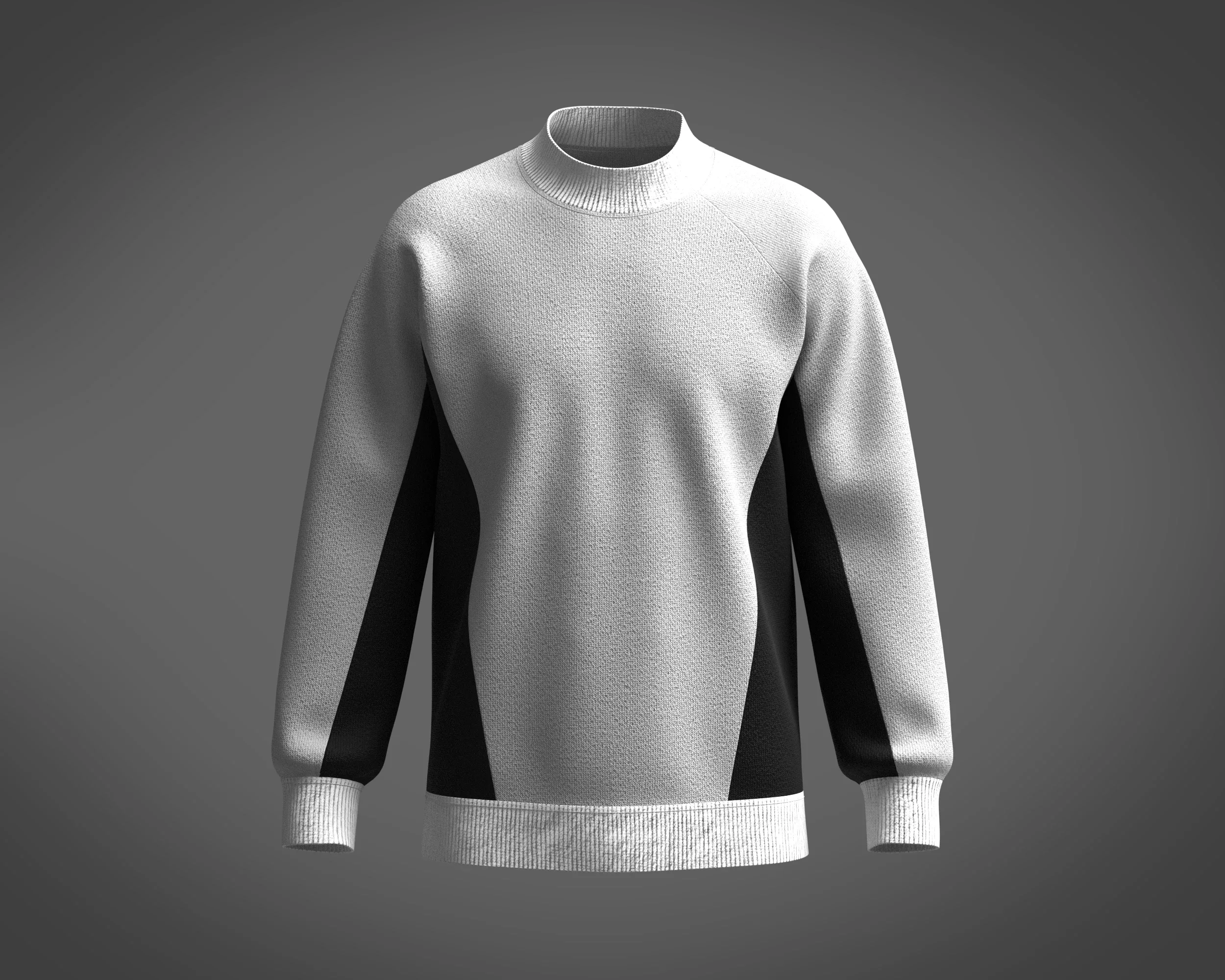 Mens Gray Sweatshirt | Marvelous / Clo3d / obj / fbx