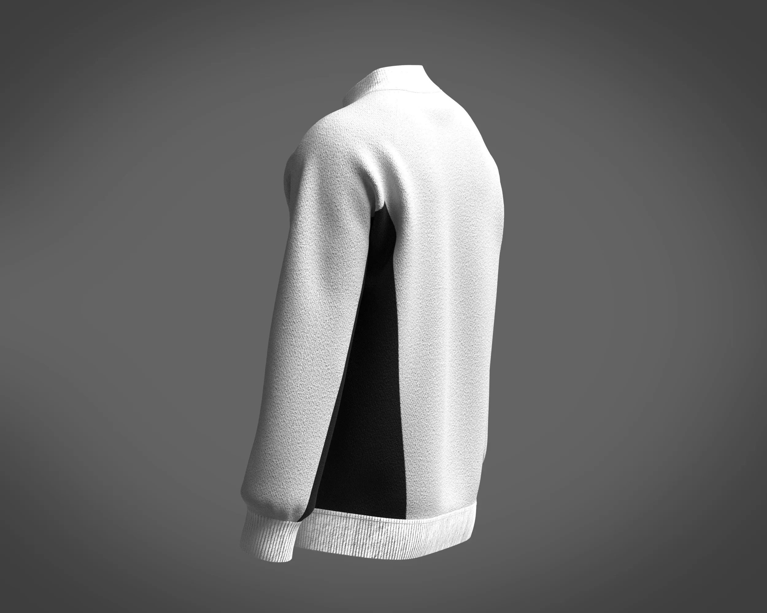 Mens Gray Sweatshirt | Marvelous / Clo3d / obj / fbx