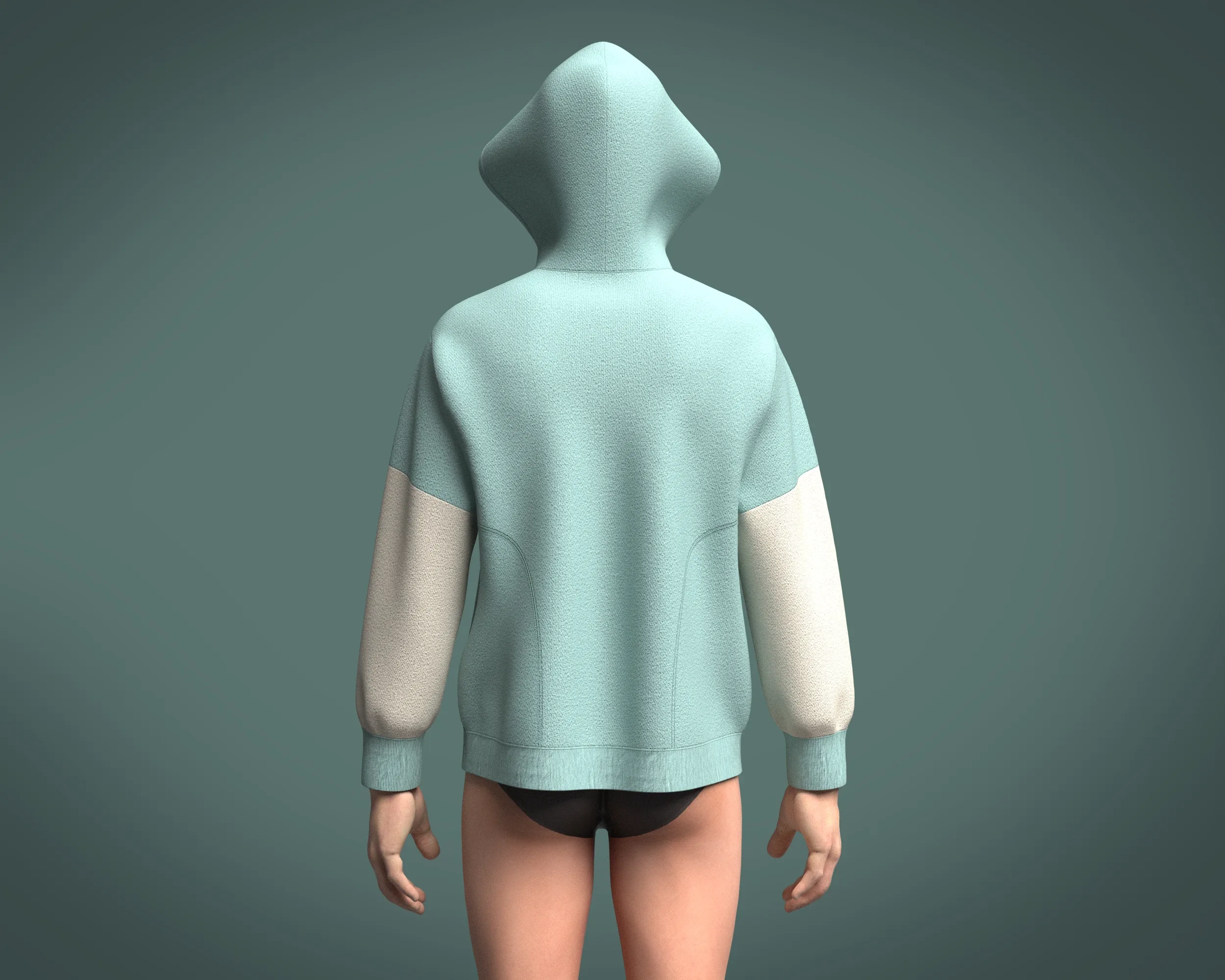 Mens Two color Hoodie | Marvelous / Clo3d / obj / fbx