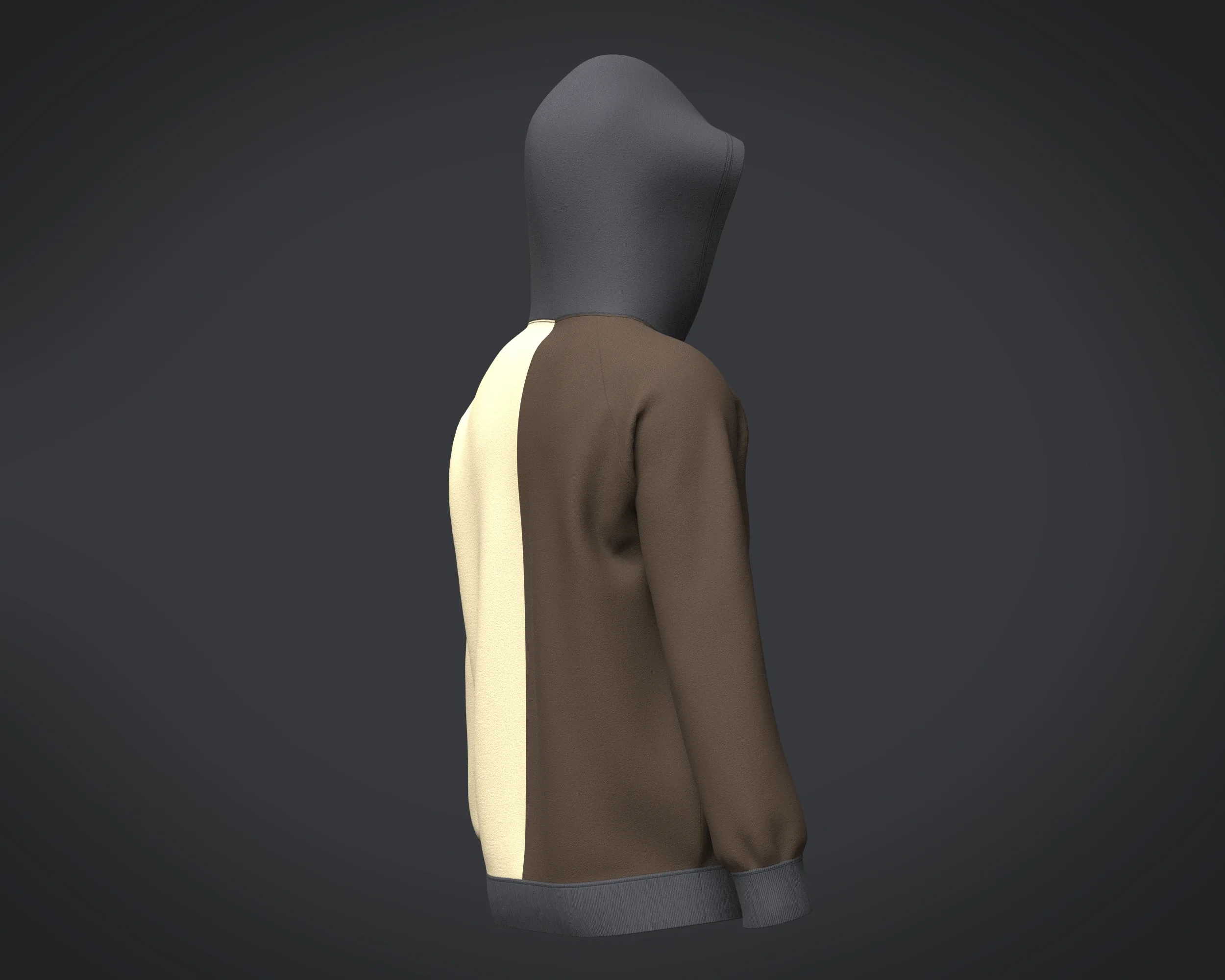 Mens Two Color Hoodie V2 | Marvelous / Clo3d / obj / fbx