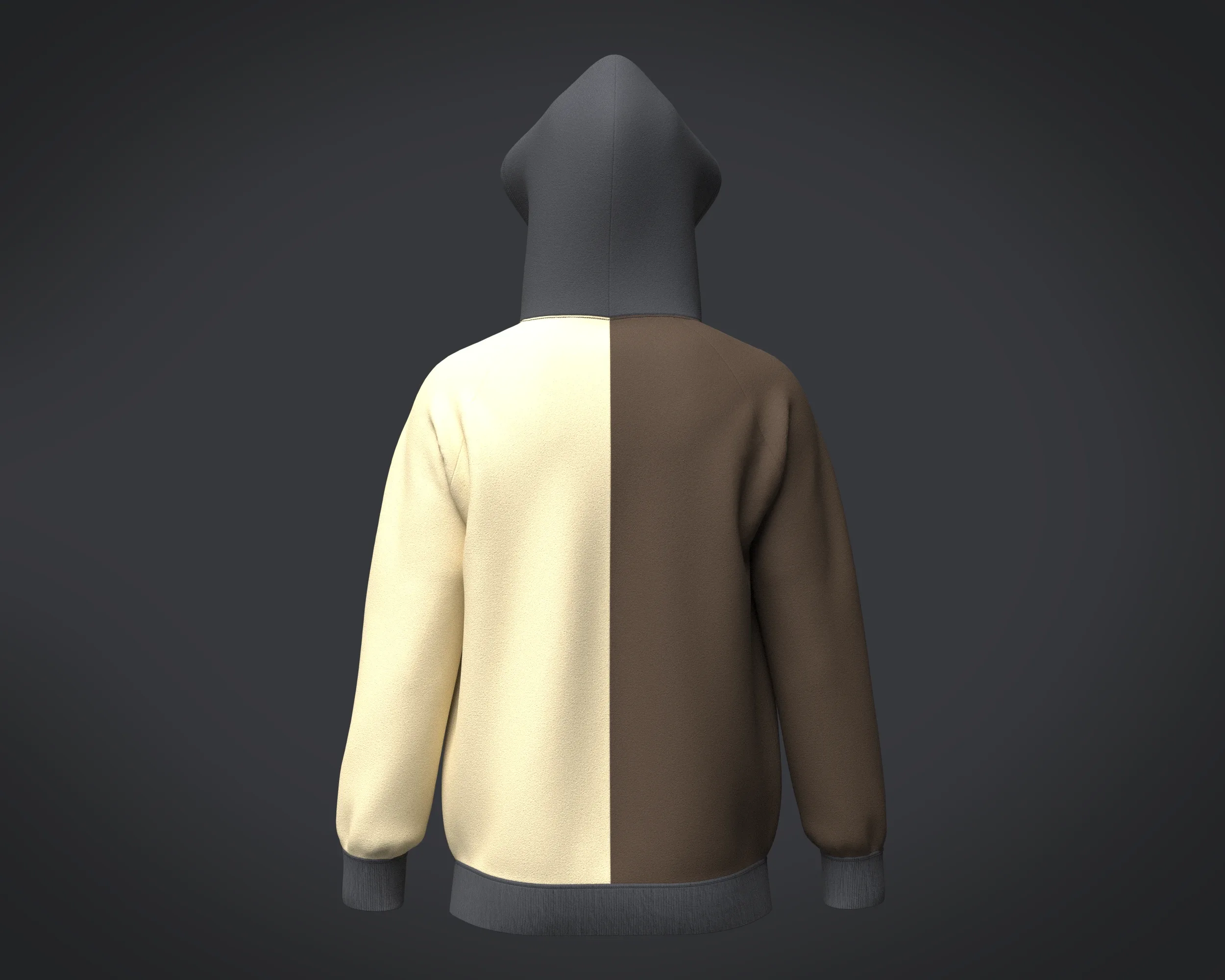 Mens Two Color Hoodie V2 | Marvelous / Clo3d / obj / fbx