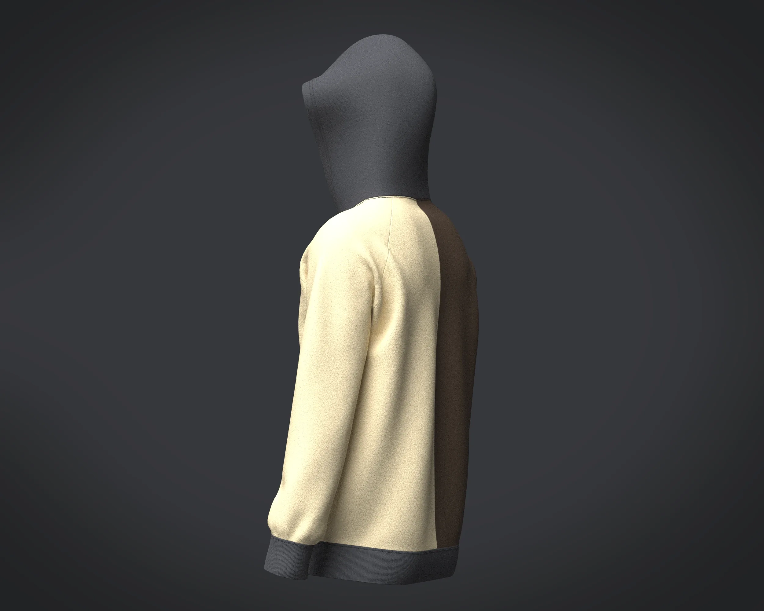 Mens Two Color Hoodie V2 | Marvelous / Clo3d / obj / fbx
