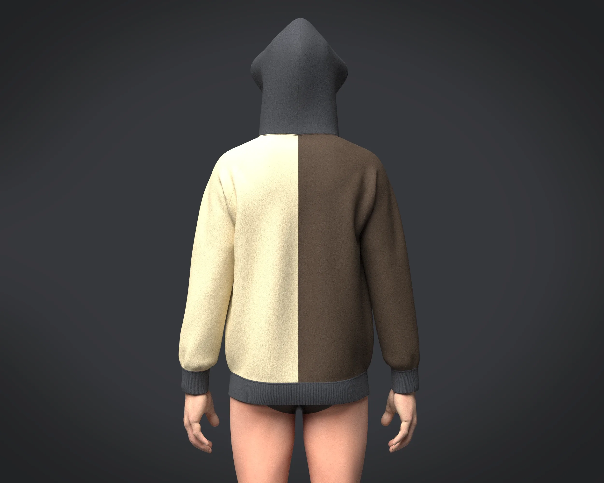 Mens Two Color Hoodie V2 | Marvelous / Clo3d / obj / fbx