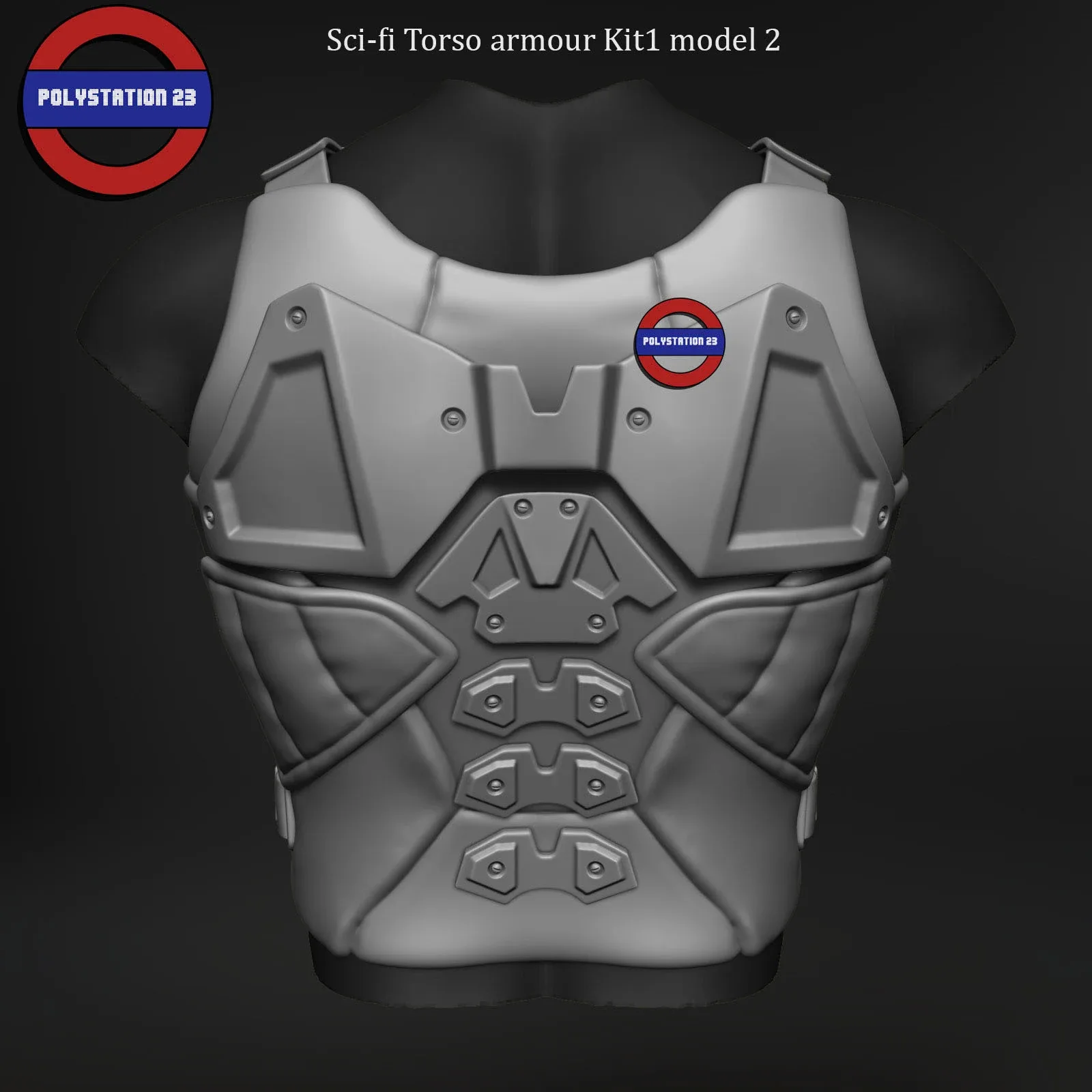 Sci fi Armour torso Kitbash v2 pack of 5 zbrush highpoly