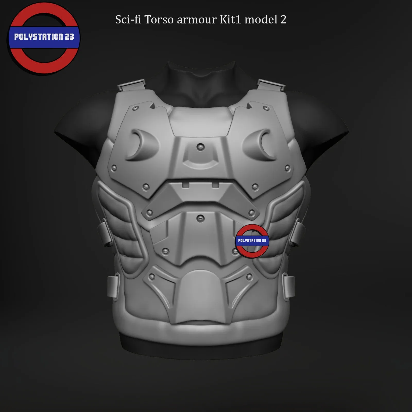 Sci fi Armour torso Kitbash v2 pack of 5 zbrush highpoly